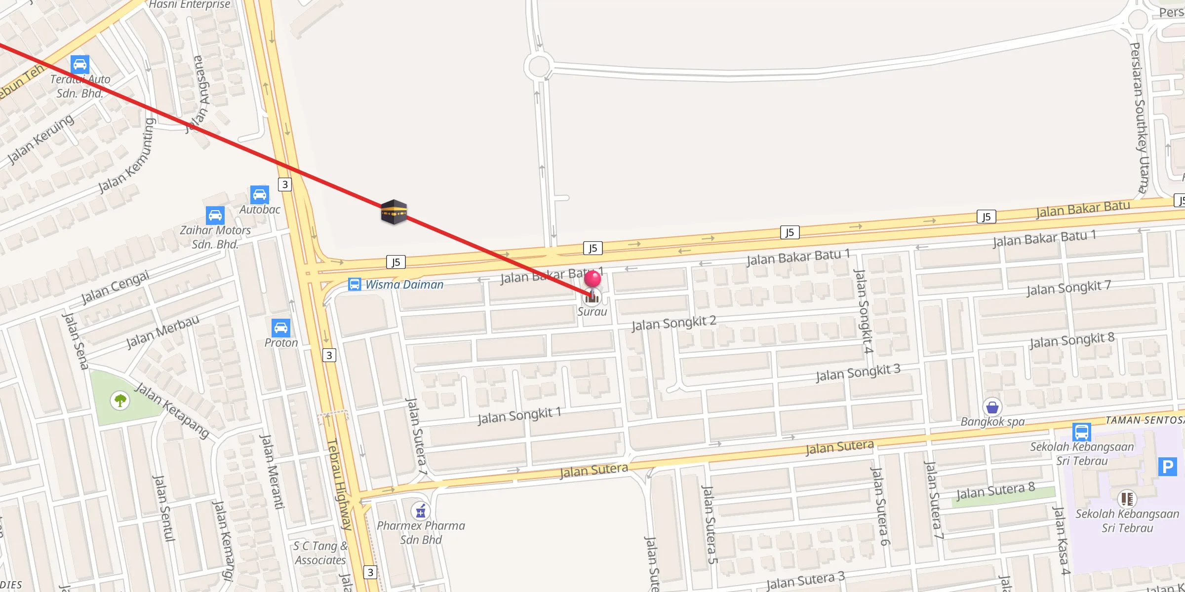 Carte de localisation : Surau
