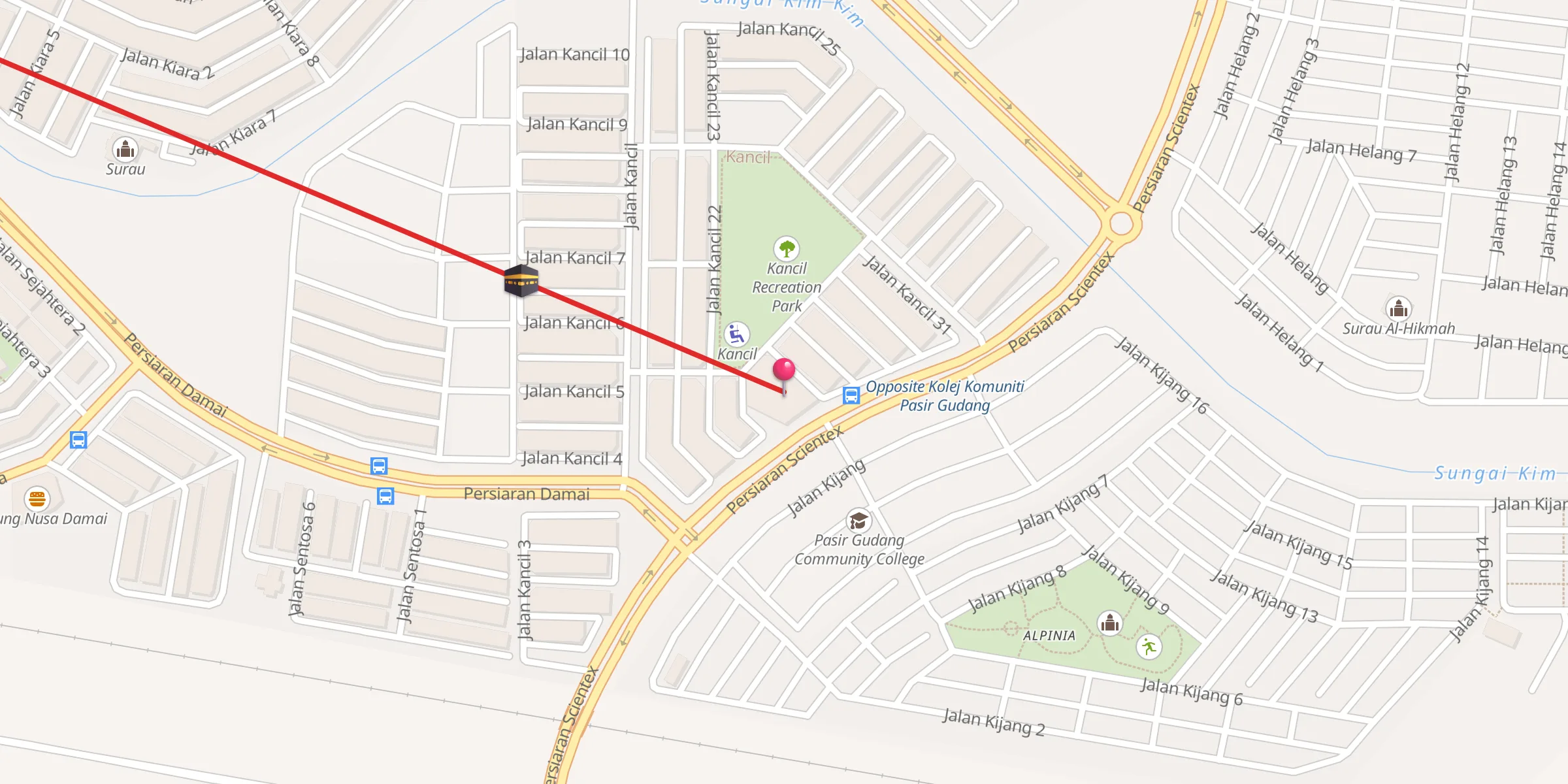 Carte de localisation : Surau Kancil
