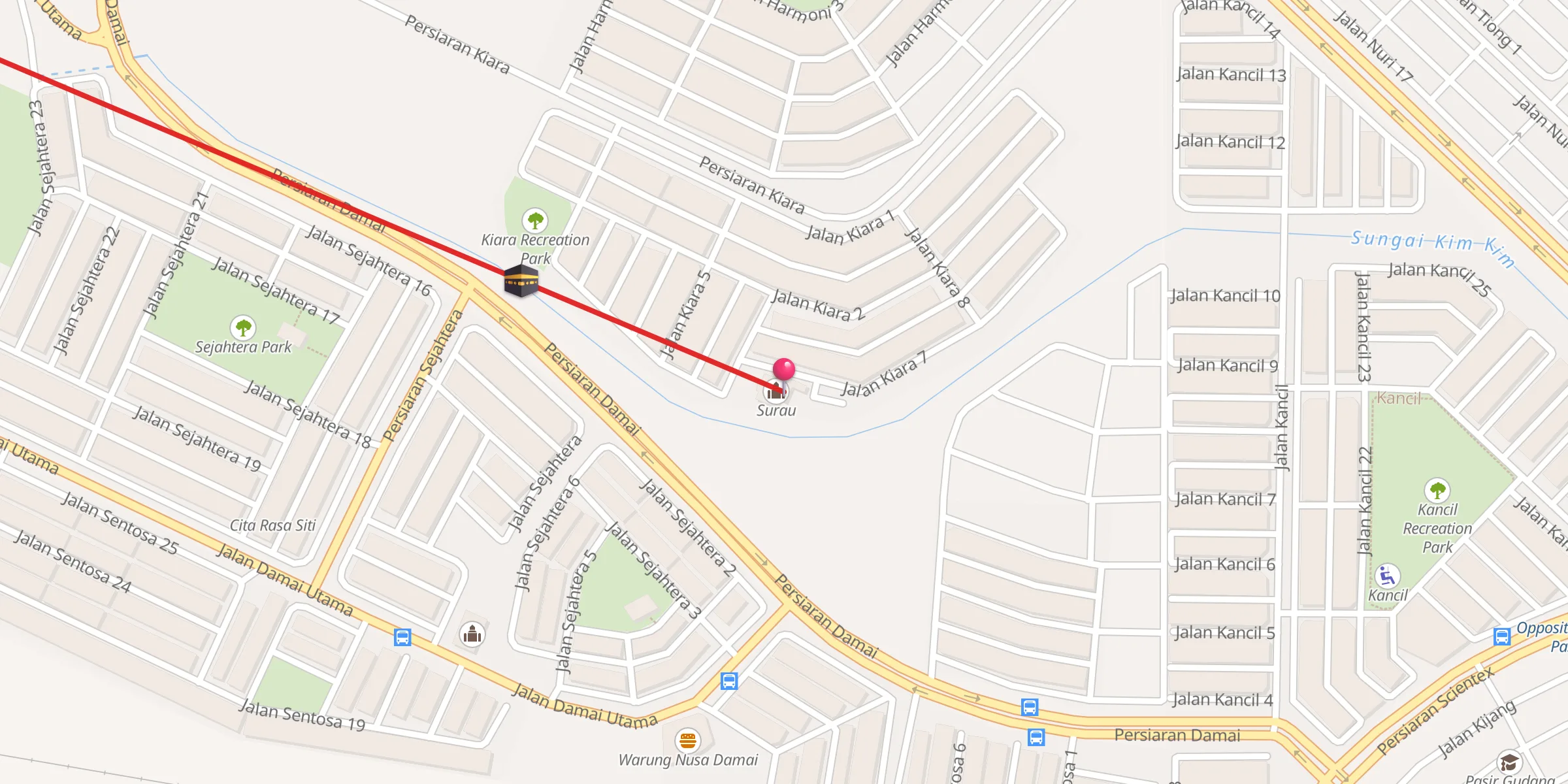 Carte de localisation : Surau