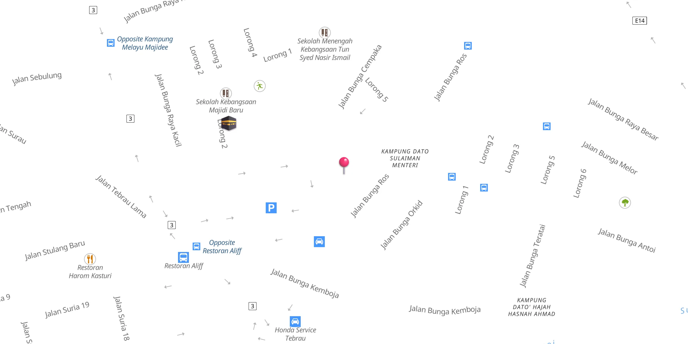 Carte de localisation : Masjid Jamek Nur - Altakzim
