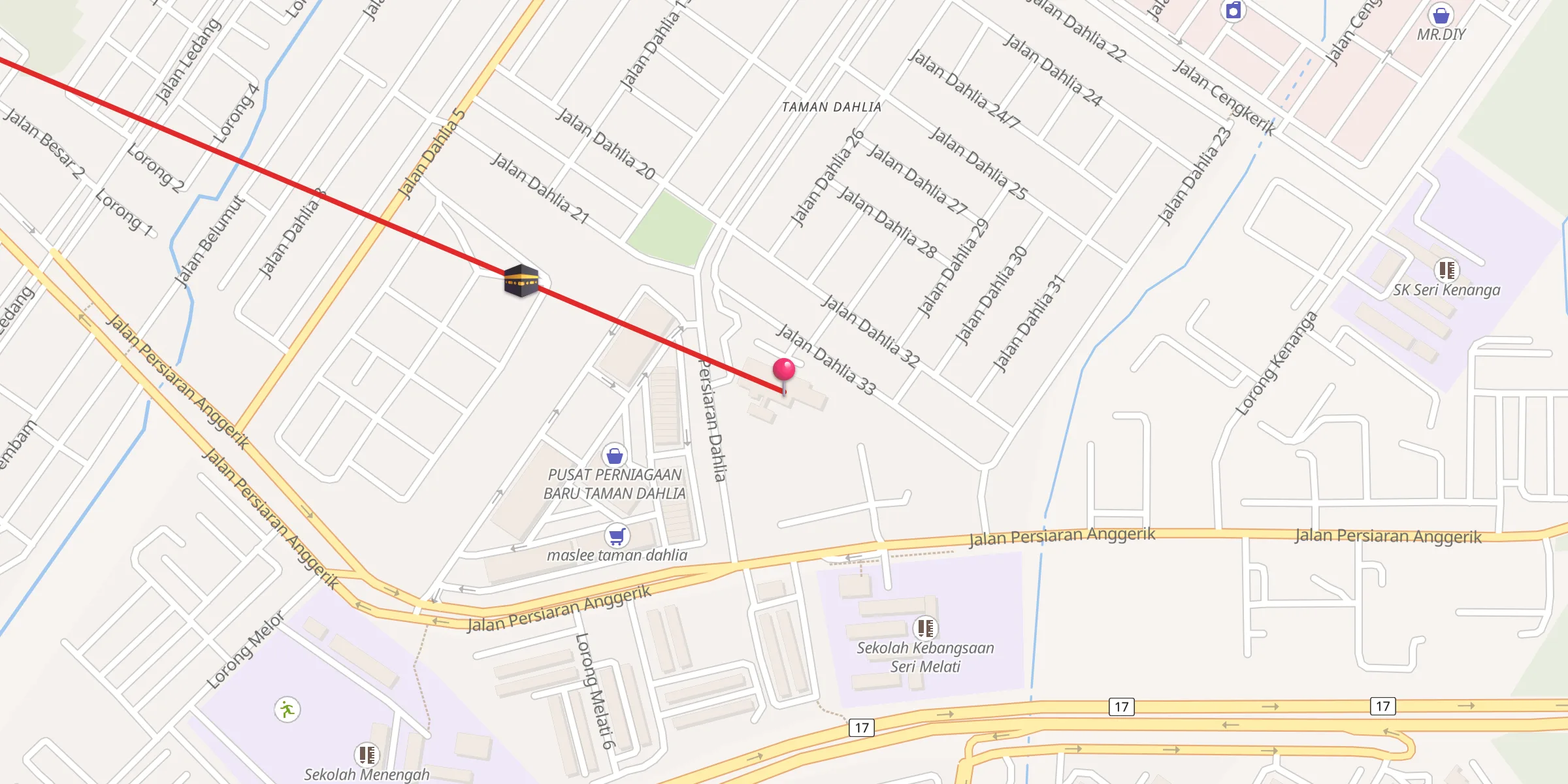 Carte de localisation : Masjid Ar - Rahman