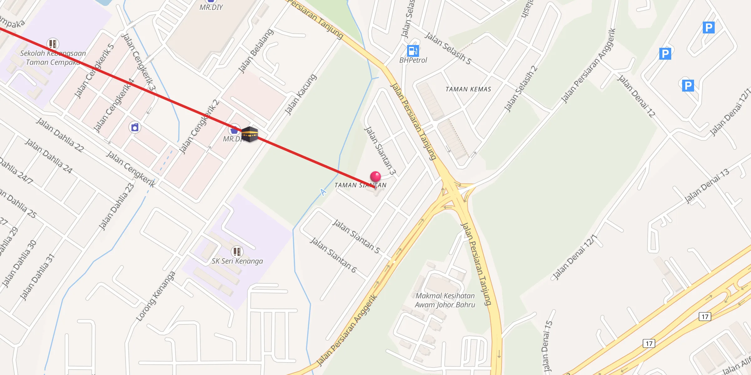Carte de localisation : Surau An-Nur Taman Kemas