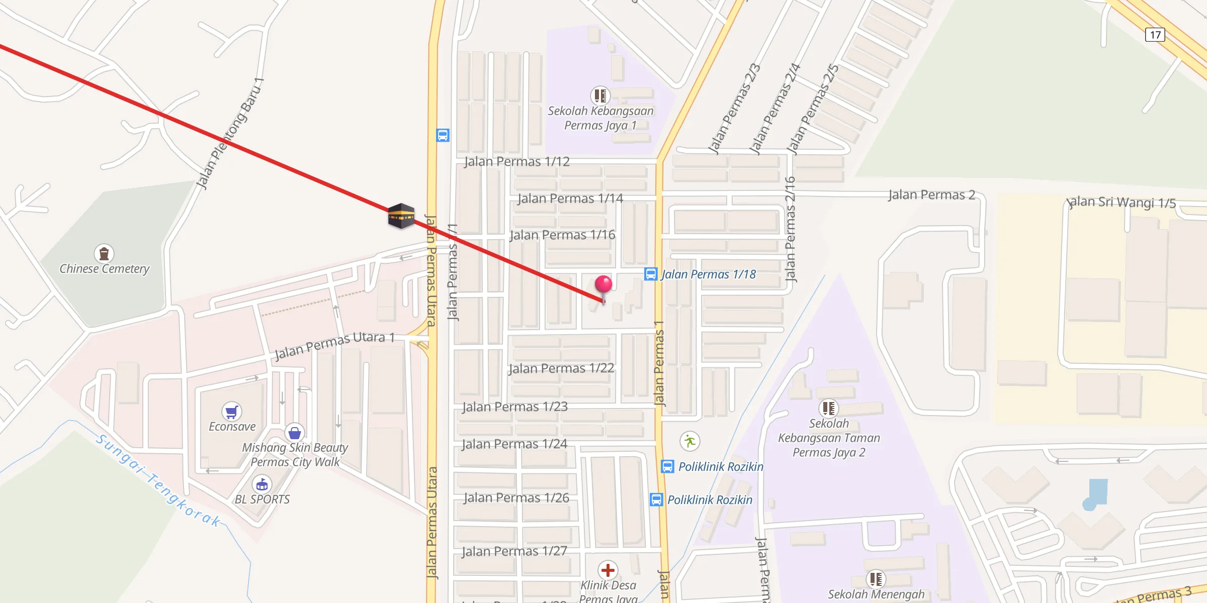Carte de localisation : Surau As Syakirin