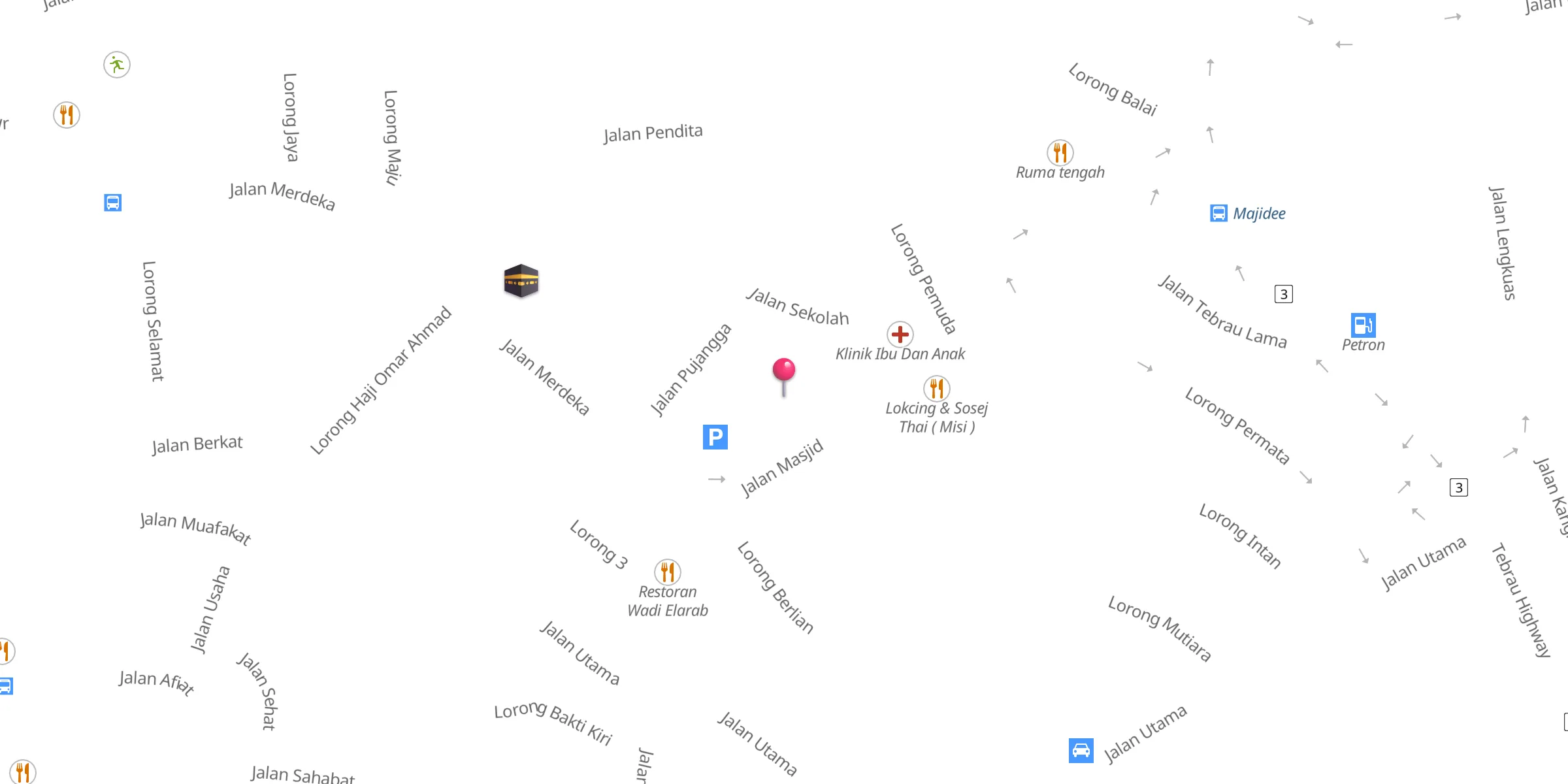 Carte de localisation : Masjid Kampung Melayu Majidi