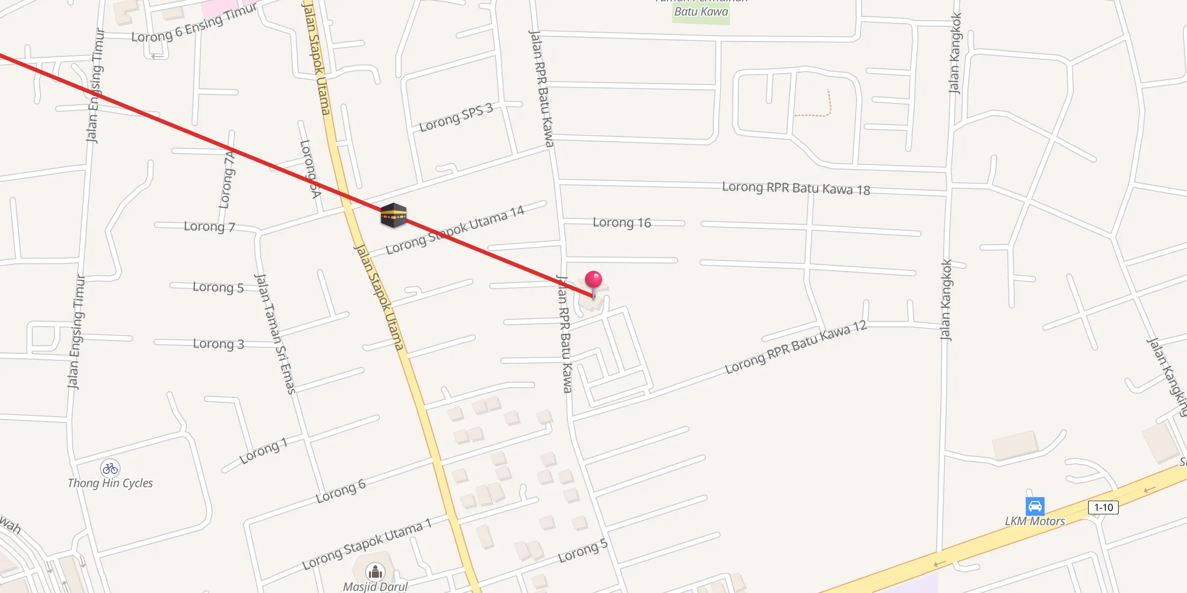 Carte de localisation : Masjid Darul Ibadah