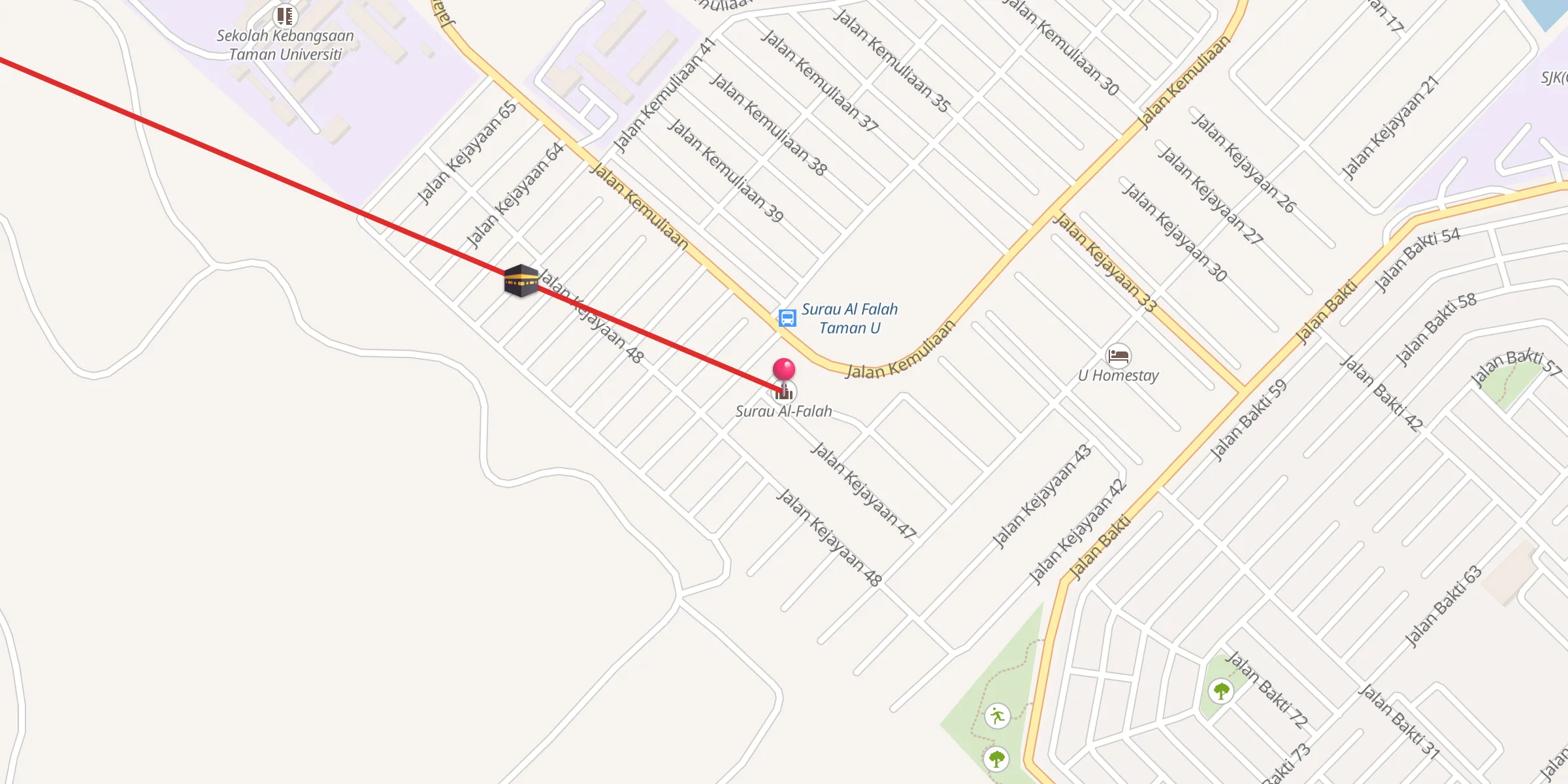 Carte de localisation : Surau Al-Falah