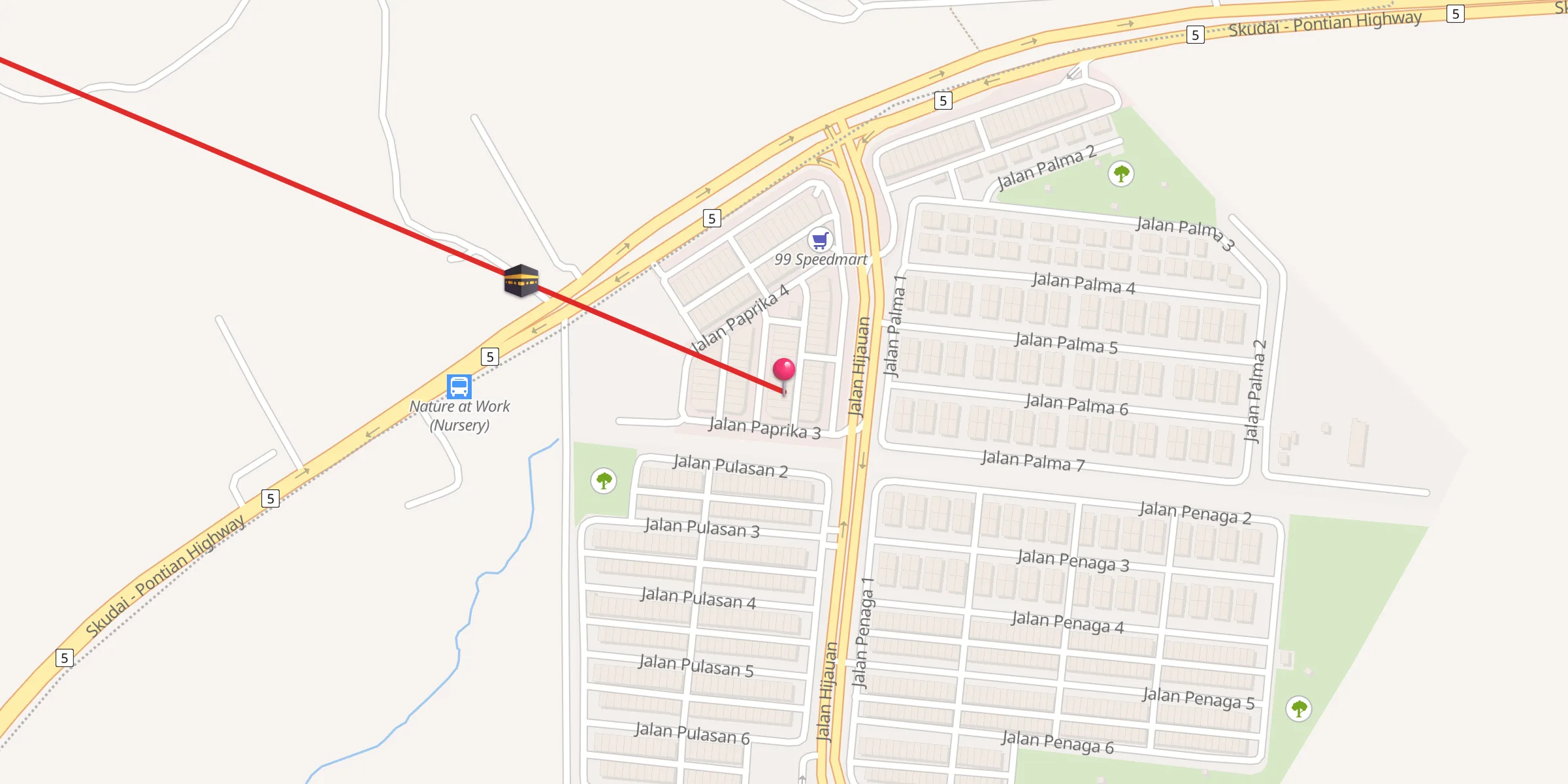 Carte de localisation : Surau ar-Raudhah