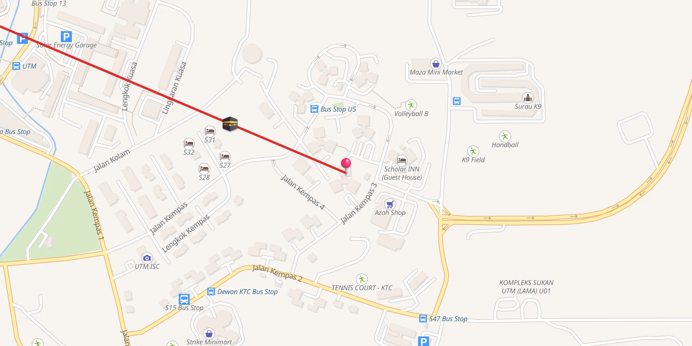 Carte de localisation : SURAU KOLEJ PERDANA