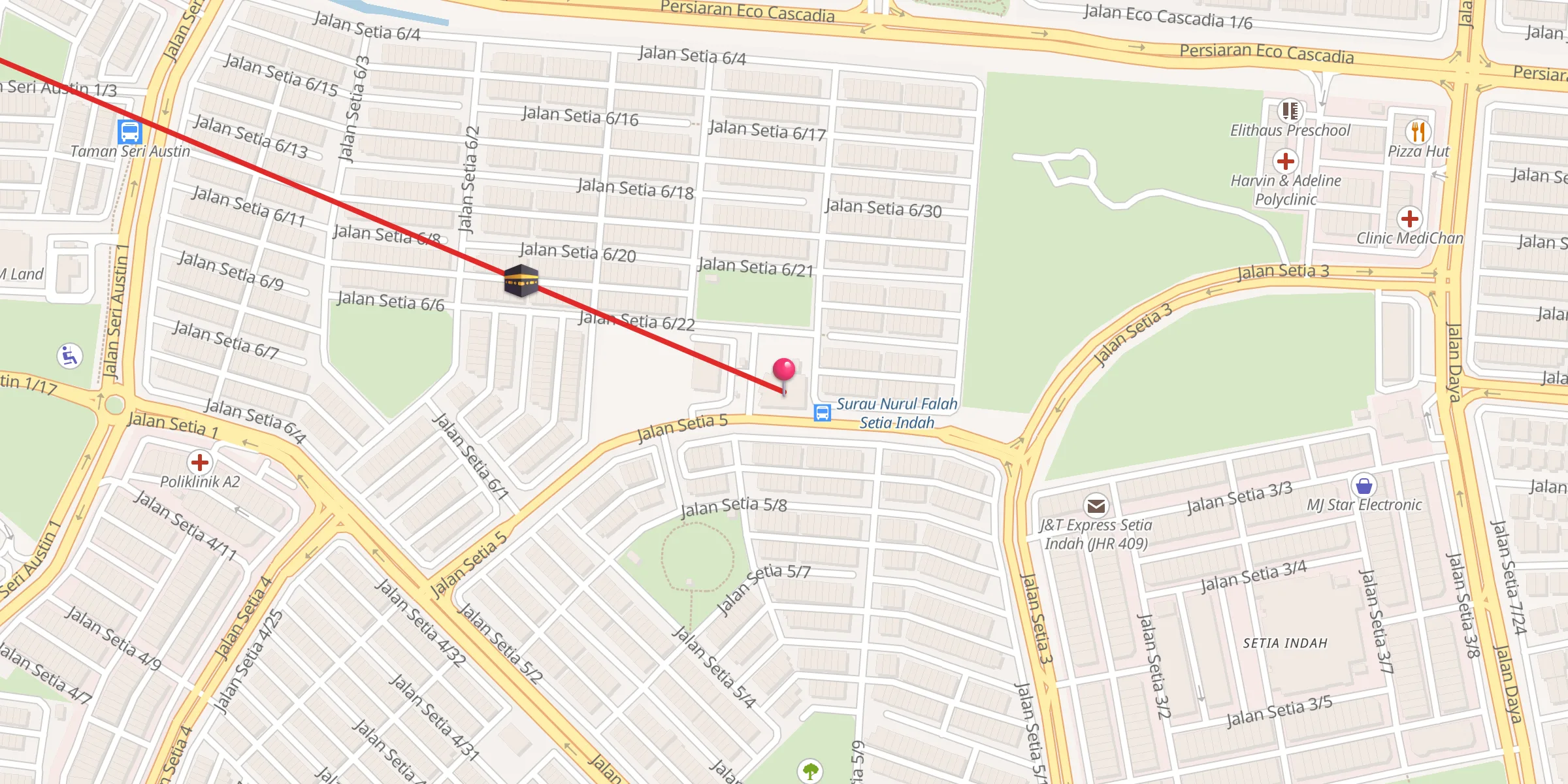 Carte de localisation : Surau Nurul Falah