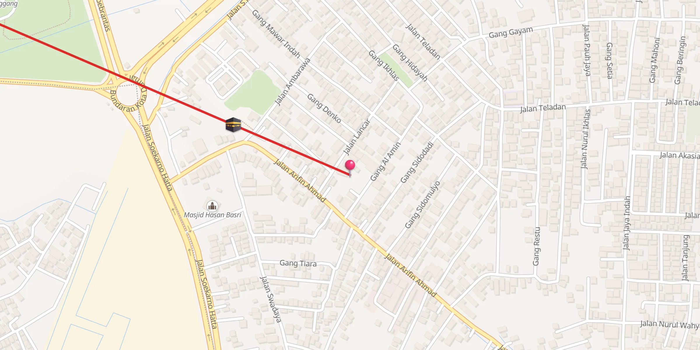 Carte de localisation : masjid al amin