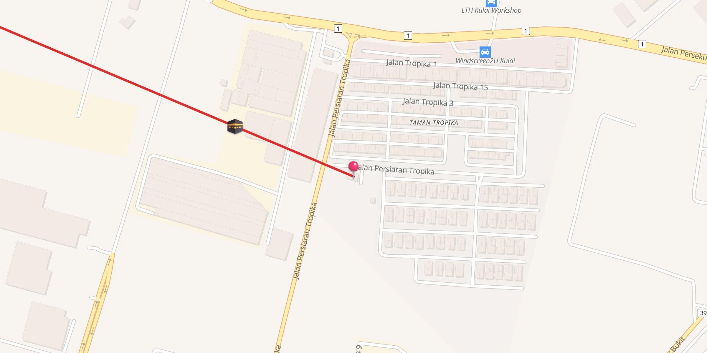 Carte de localisation : Taman Tropika Kulaijaya