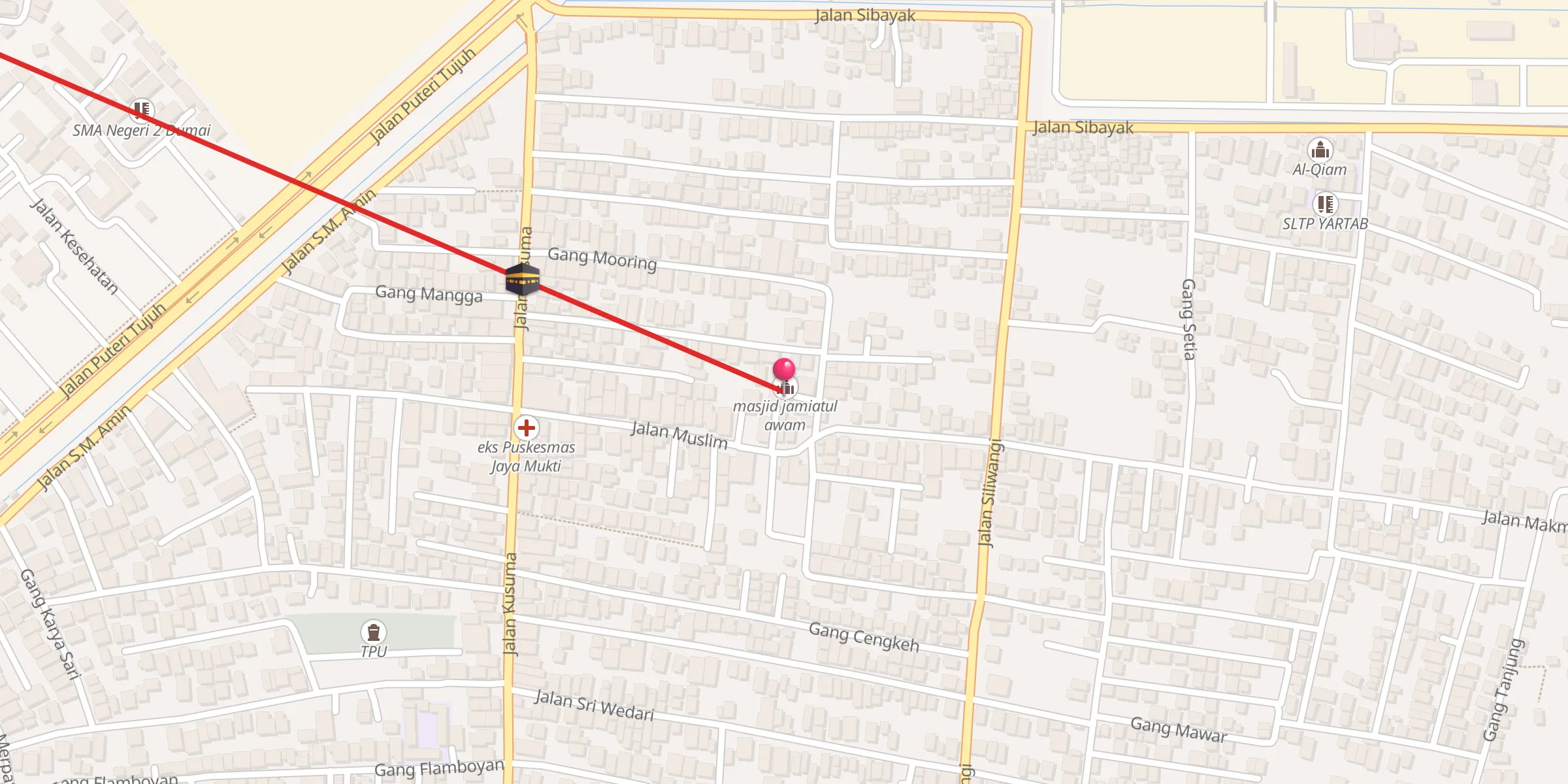 Carte de localisation : masjid jamiatul awam