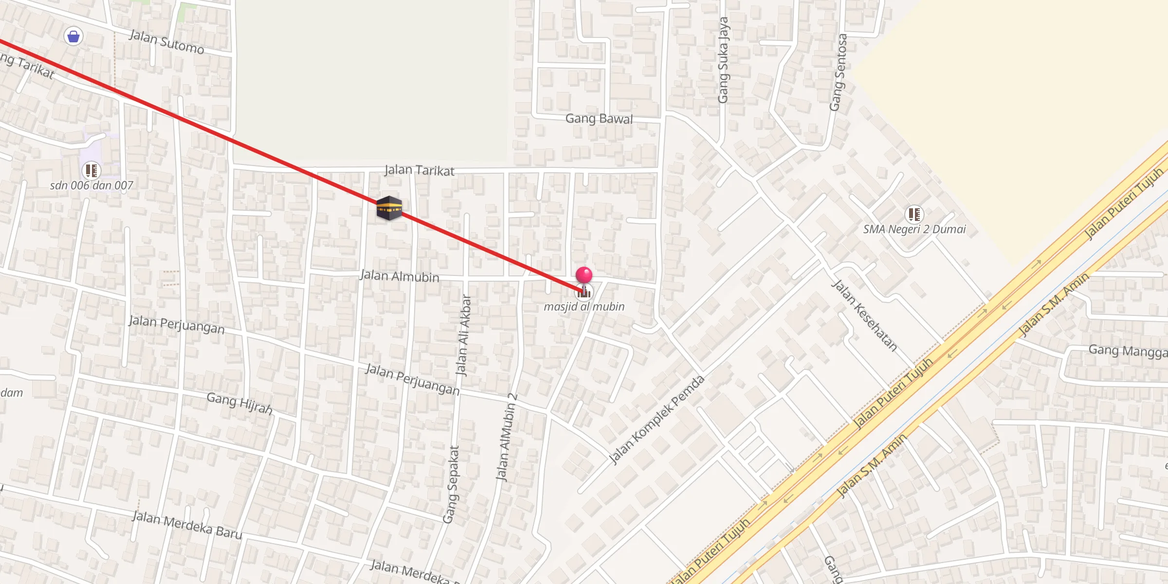 Carte de localisation : masjid al mubin