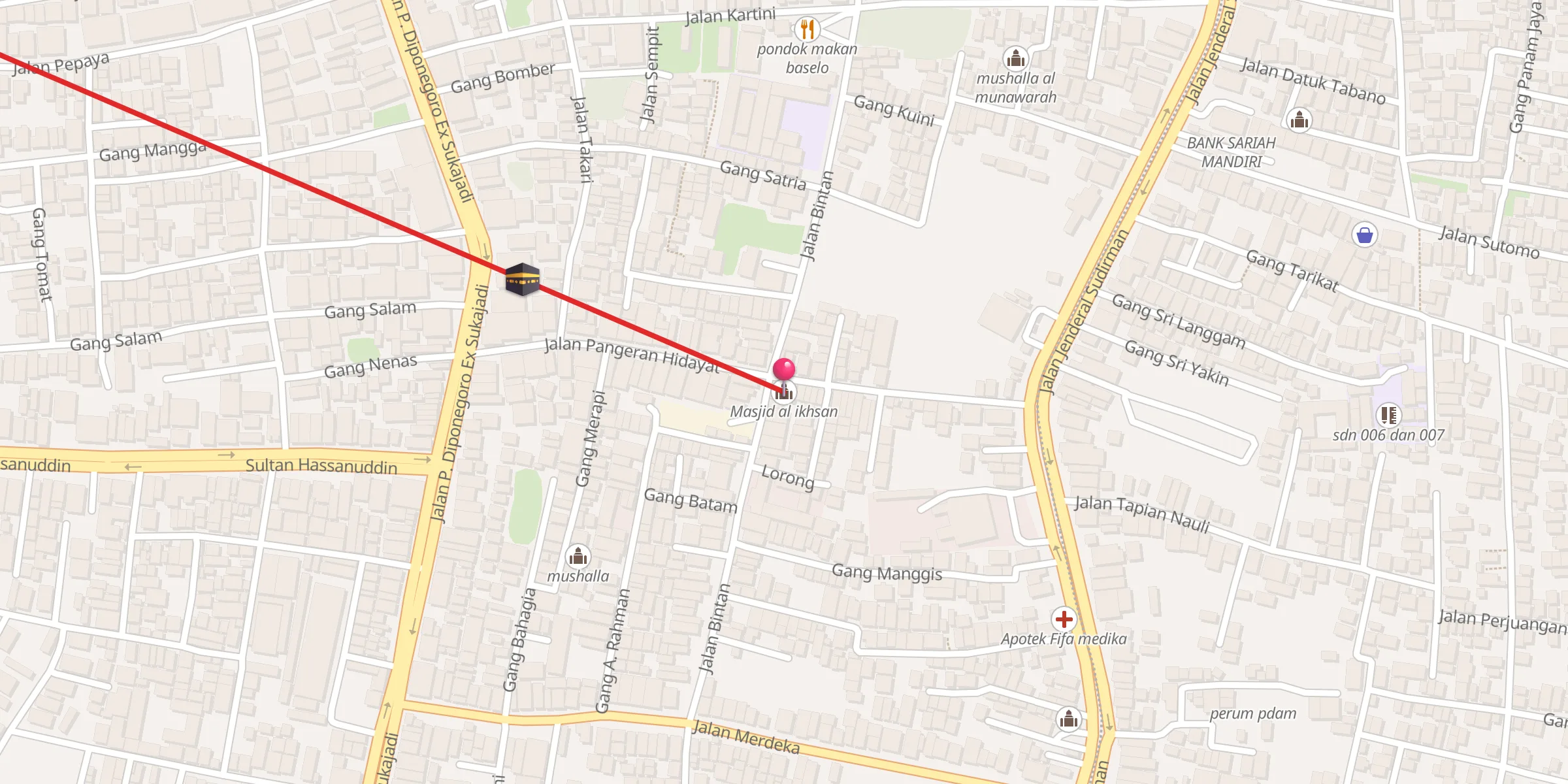 Carte de localisation : Masjid al ikhsan