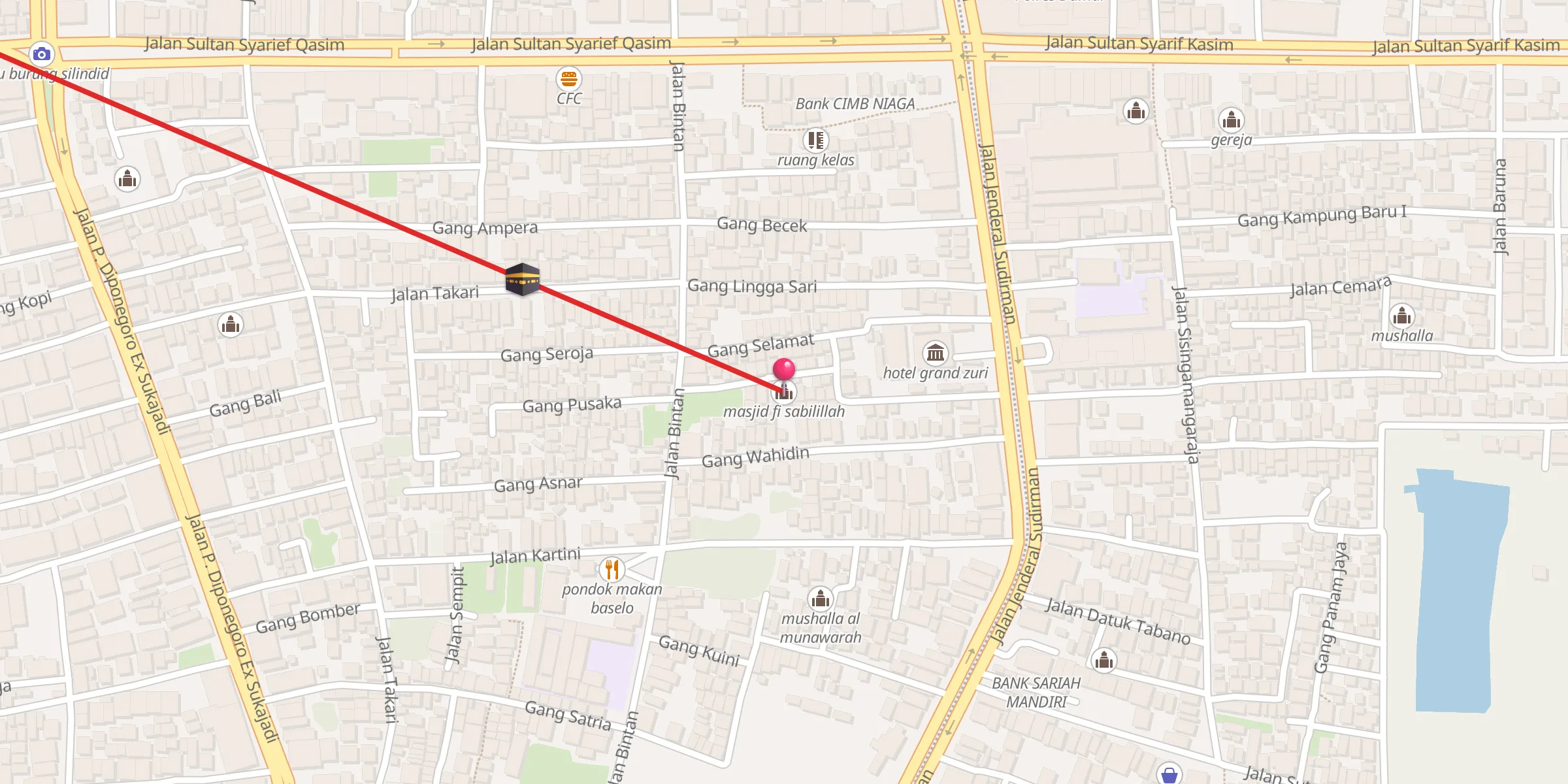 Carte de localisation : masjid fi sabilillah