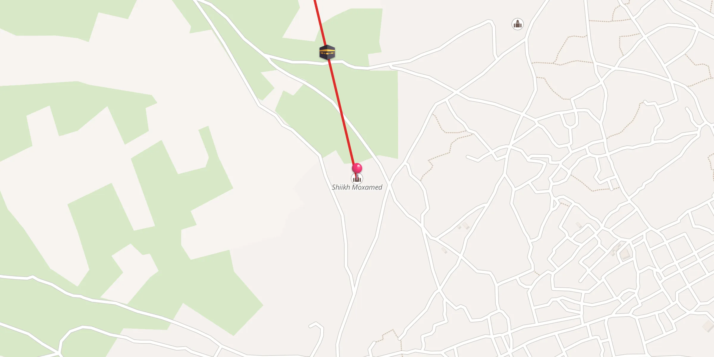 Carte de localisation : Shiikh Moxamed الشيخ محمد