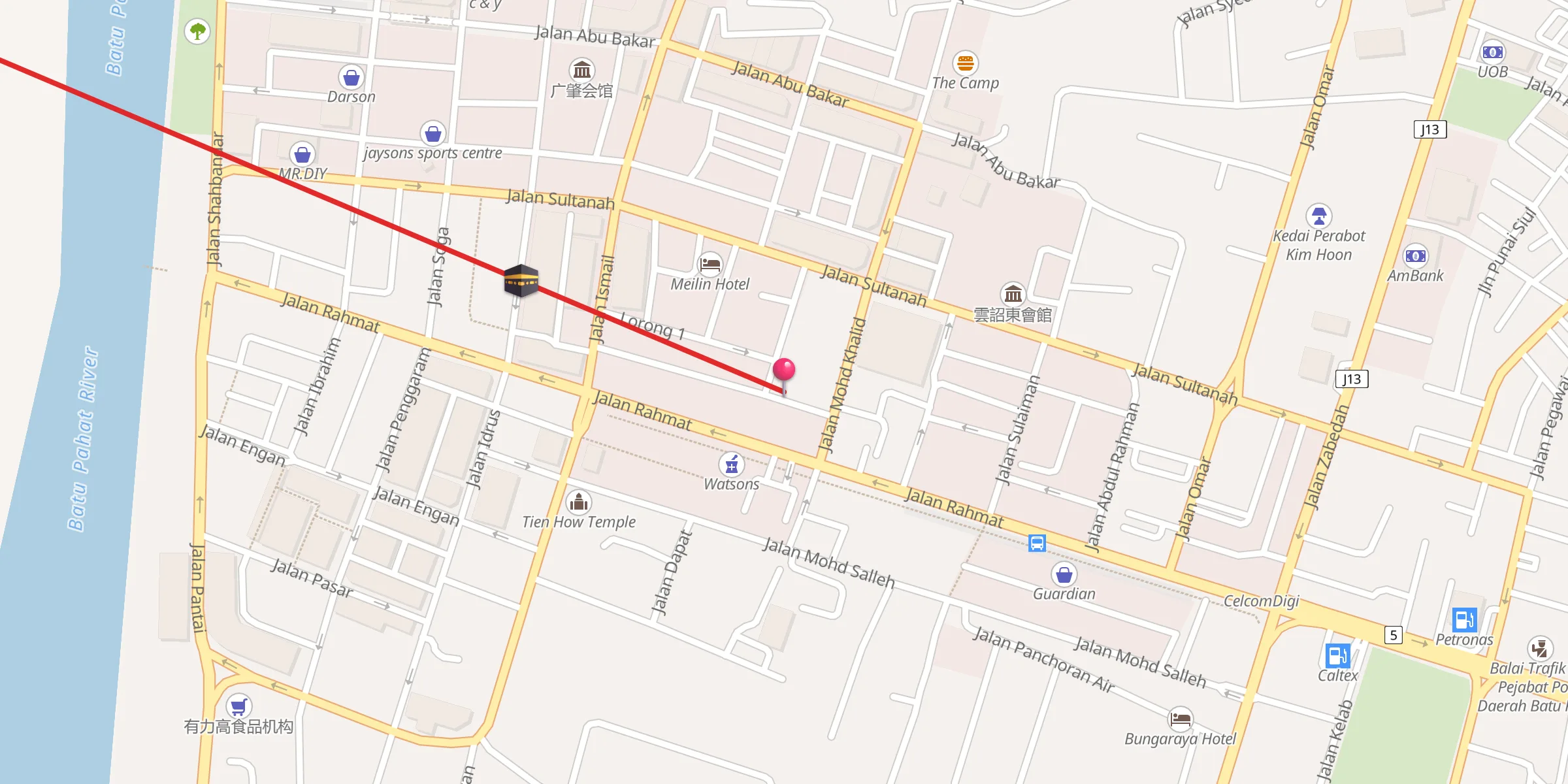 Carte de localisation : Surau Al-Muhajirin Gunung Soga