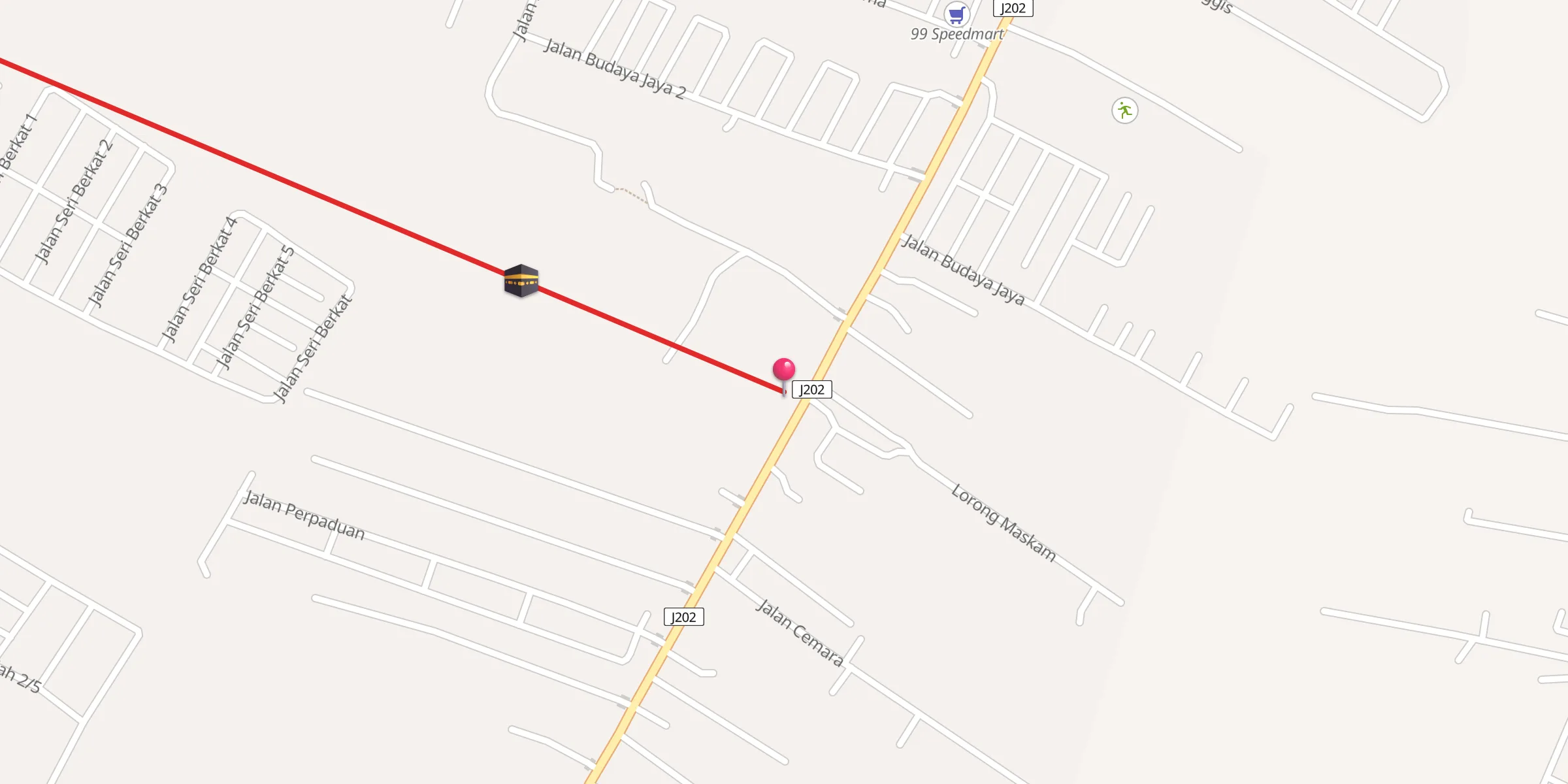 Carte de localisation : Masjid Jamek Parit Besar