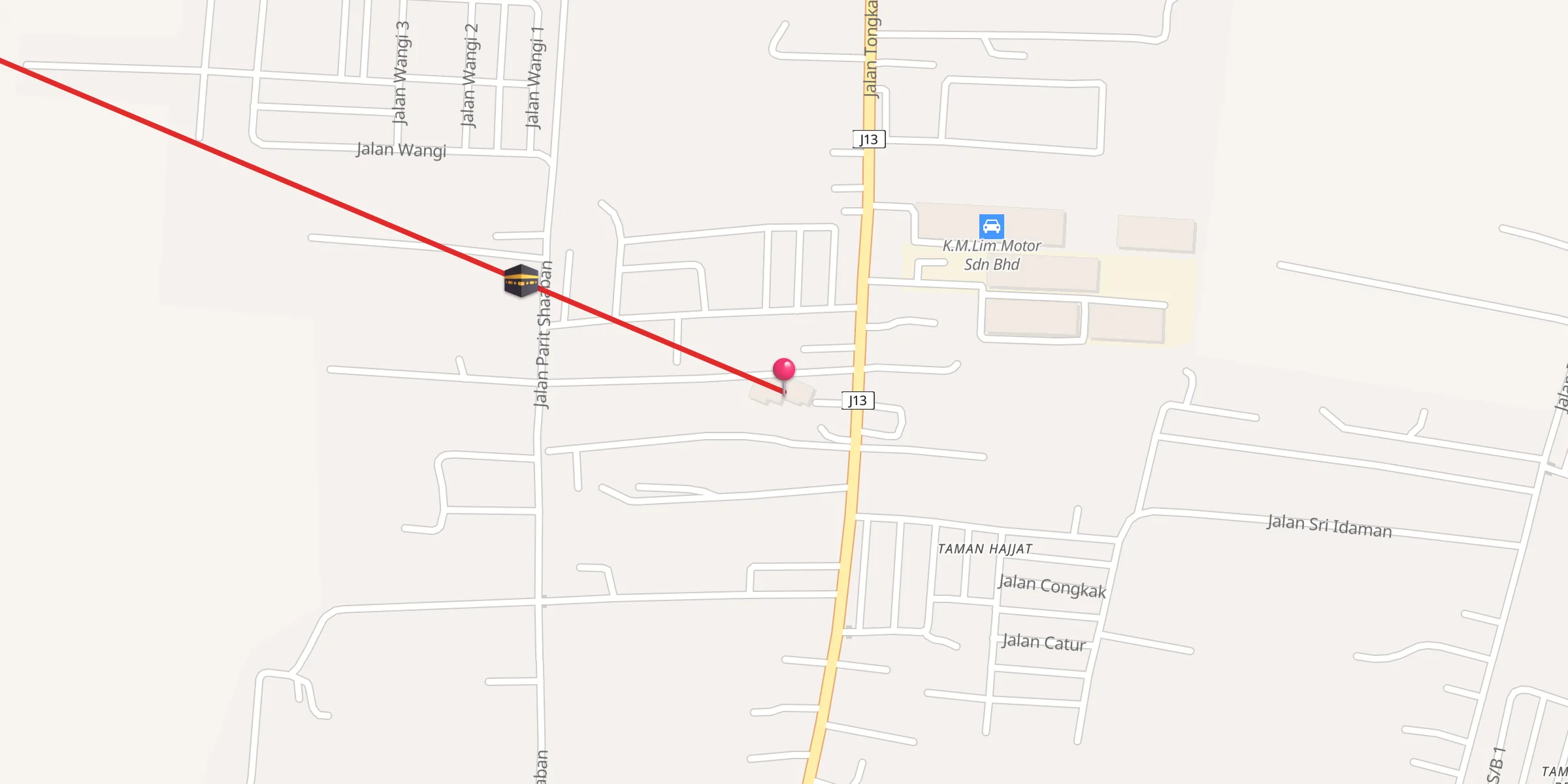 Carte de localisation : Parit Bilal Mosque
