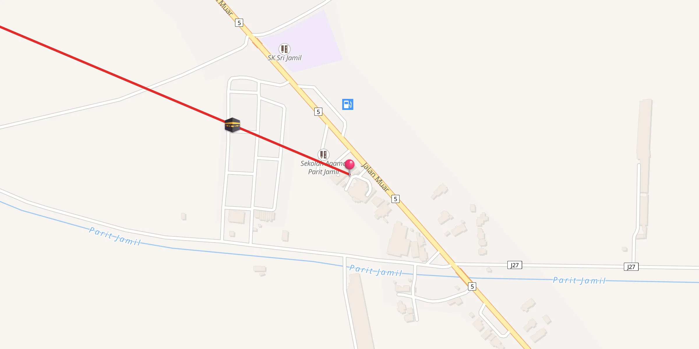 Carte de localisation : Masjid Jamek Parit Jamil