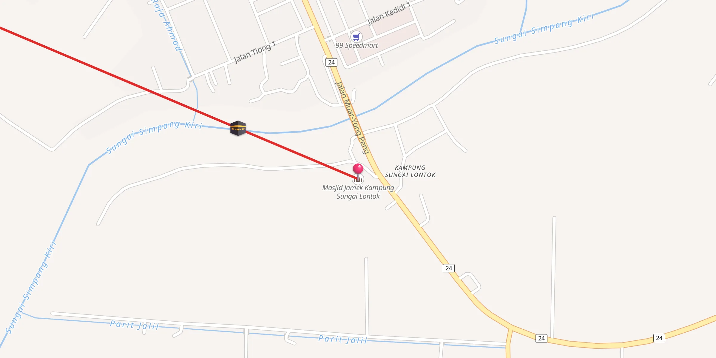 Carte de localisation : Masjid Jamek Kampung Sungai Lontok