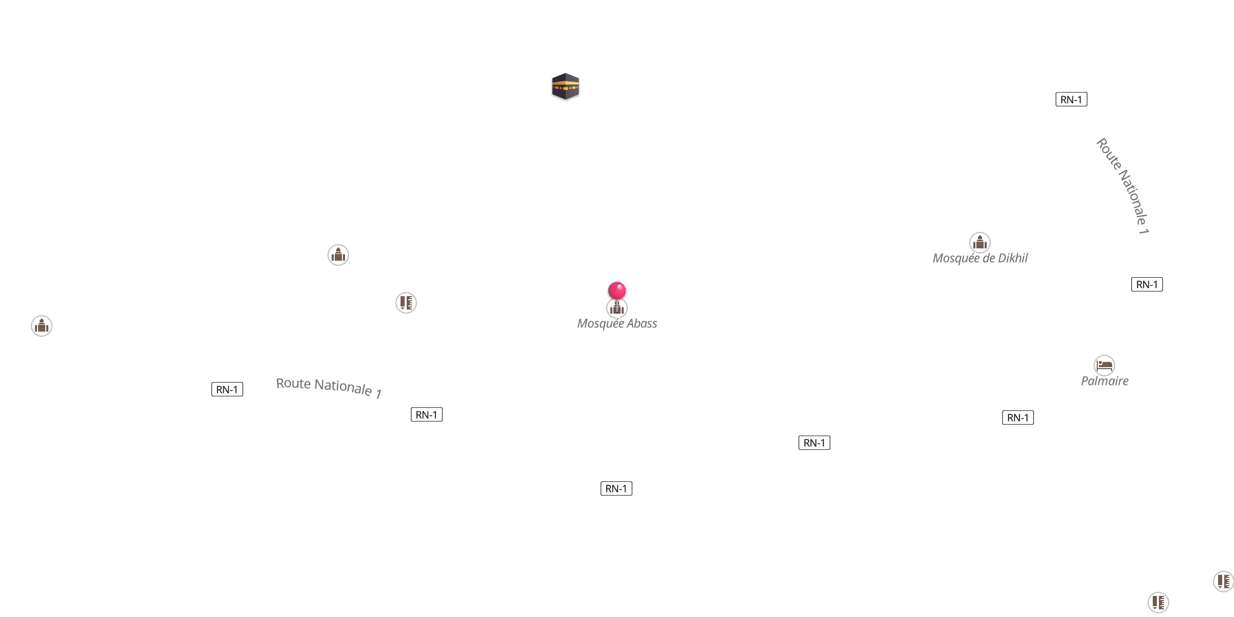 Carte de localisation : مسجد دخيل المركزي
