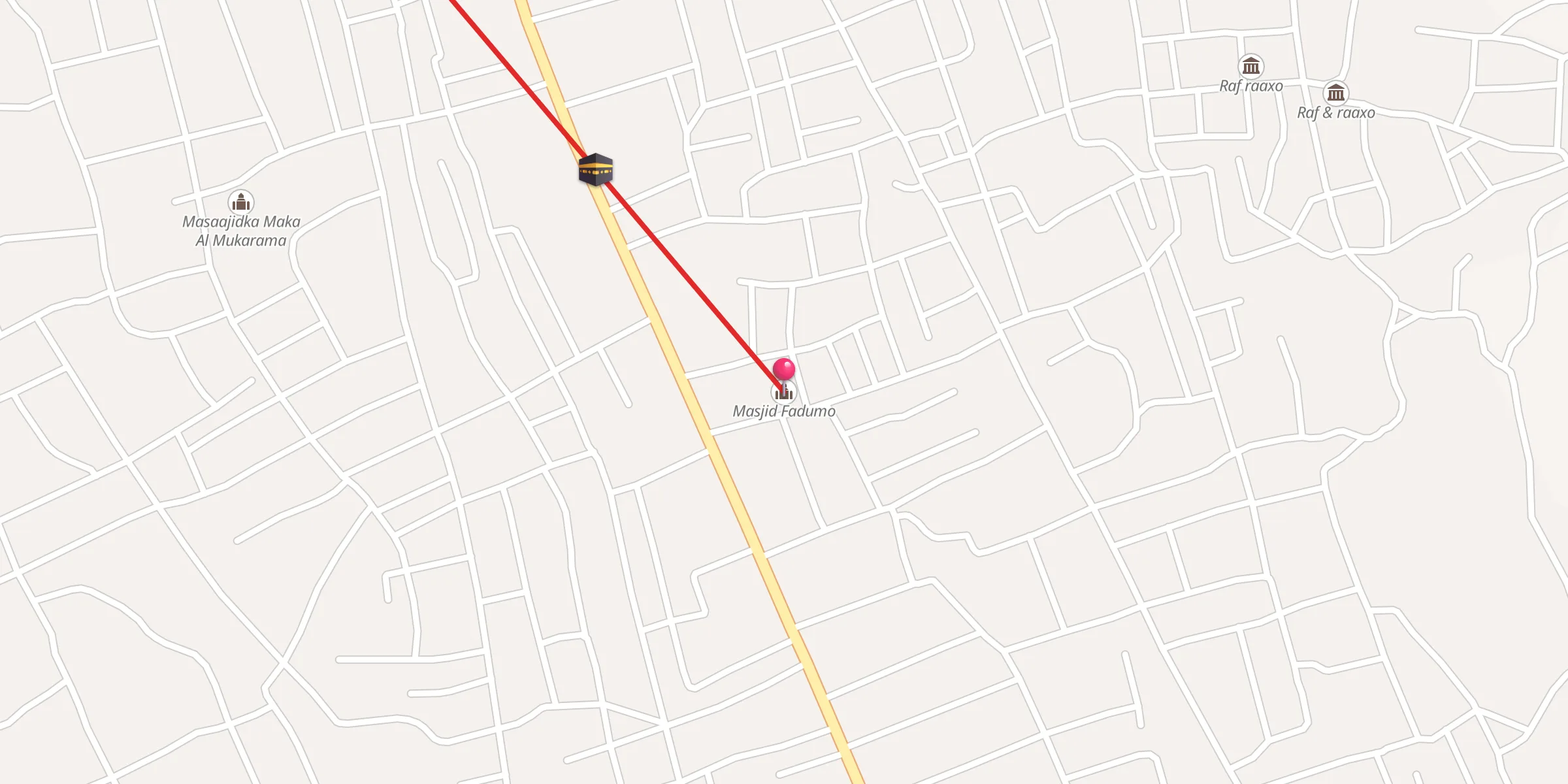 Carte de localisation : Masjid Fadumo