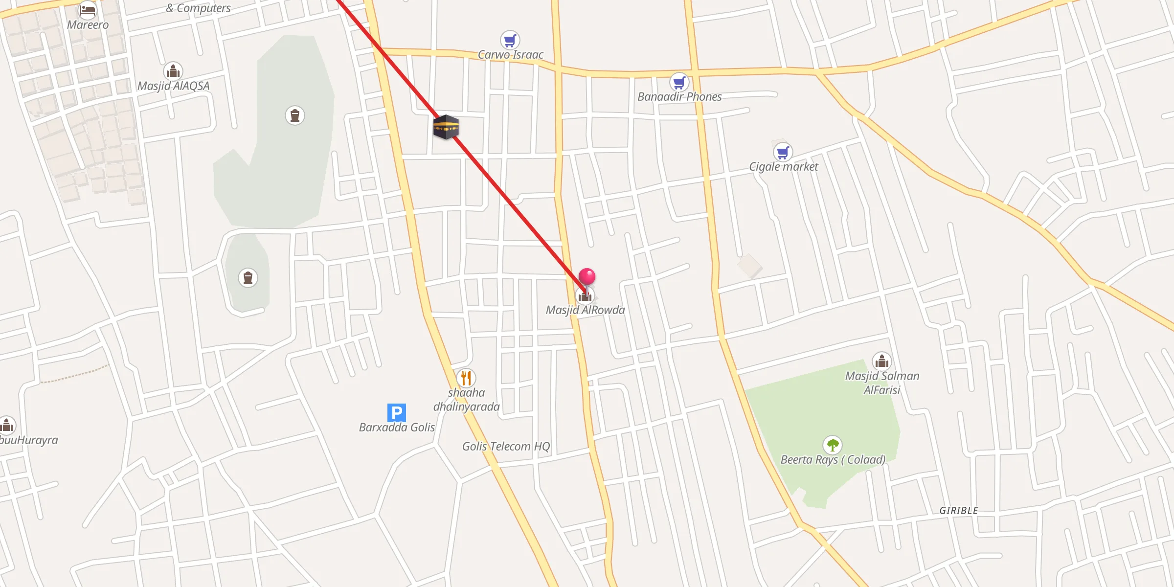 Carte de localisation : masjid Rawda