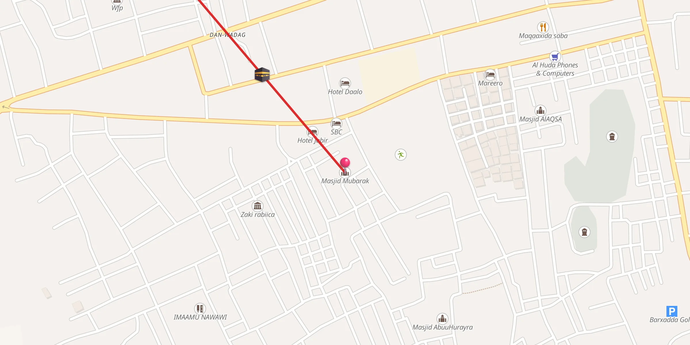 Carte de localisation : Masjid Mubarak