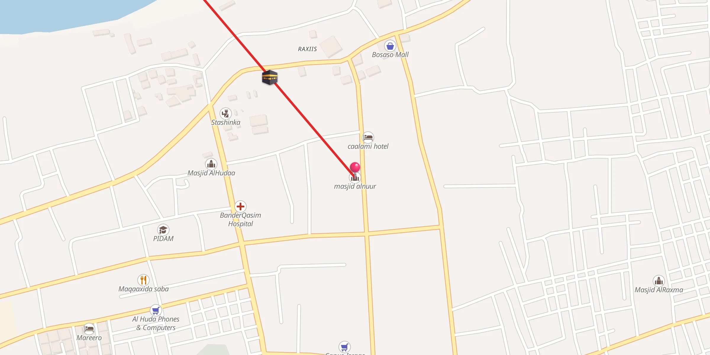 Carte de localisation : masjid alnuur