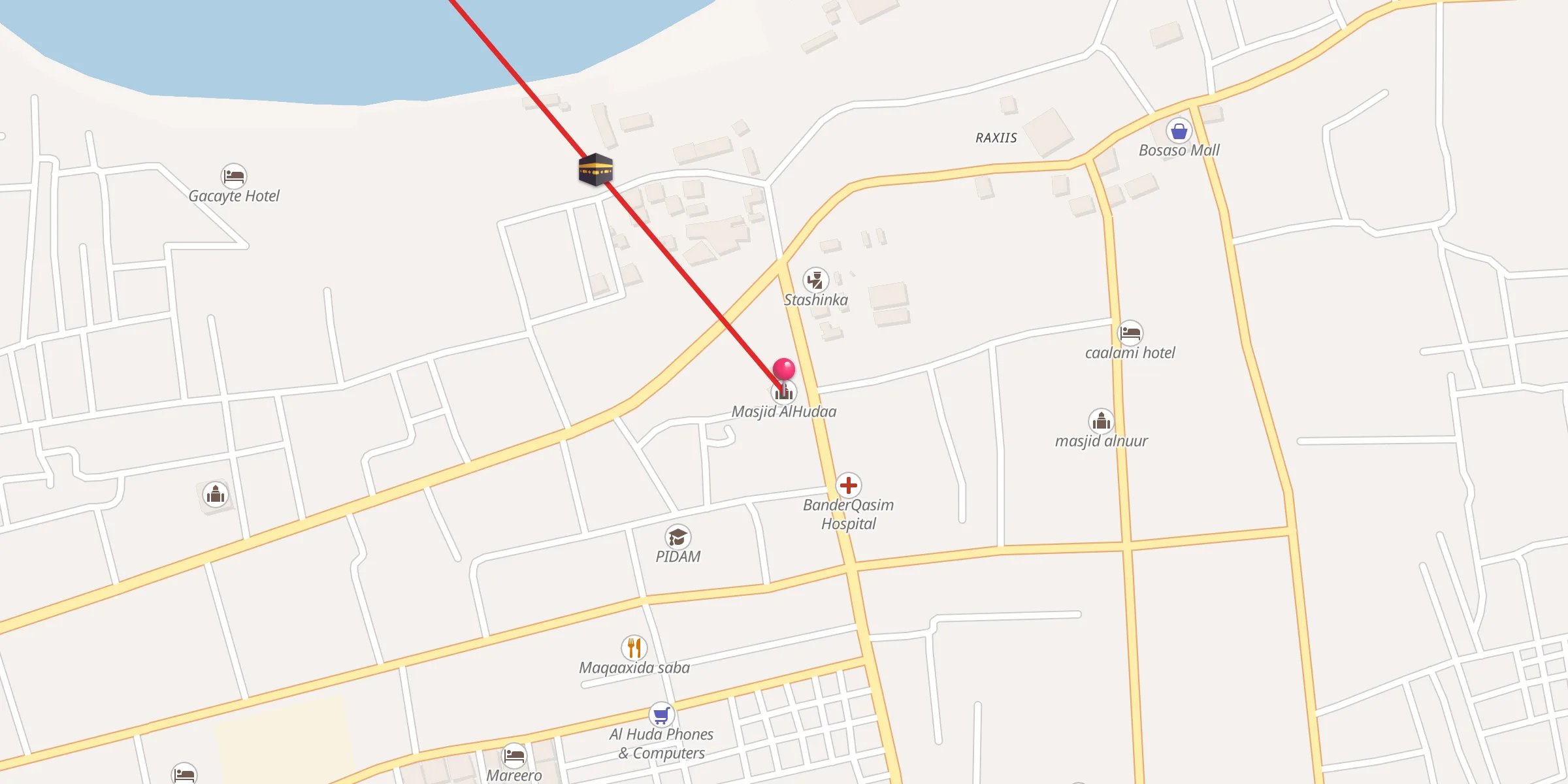 Carte de localisation : Masjid AlHudaa
