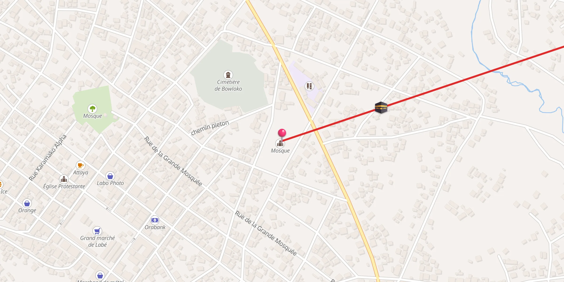 Carte de localisation : Mosque