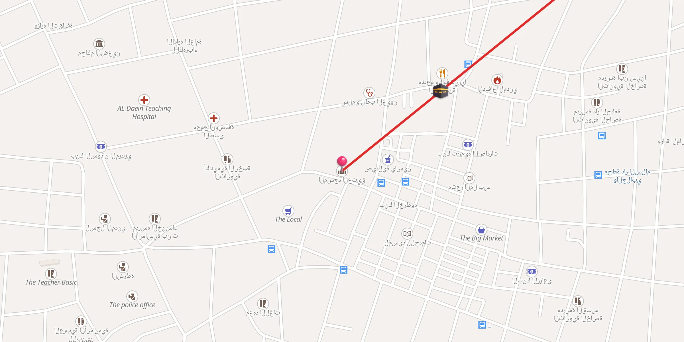 Carte de localisation : المسجد العتيق