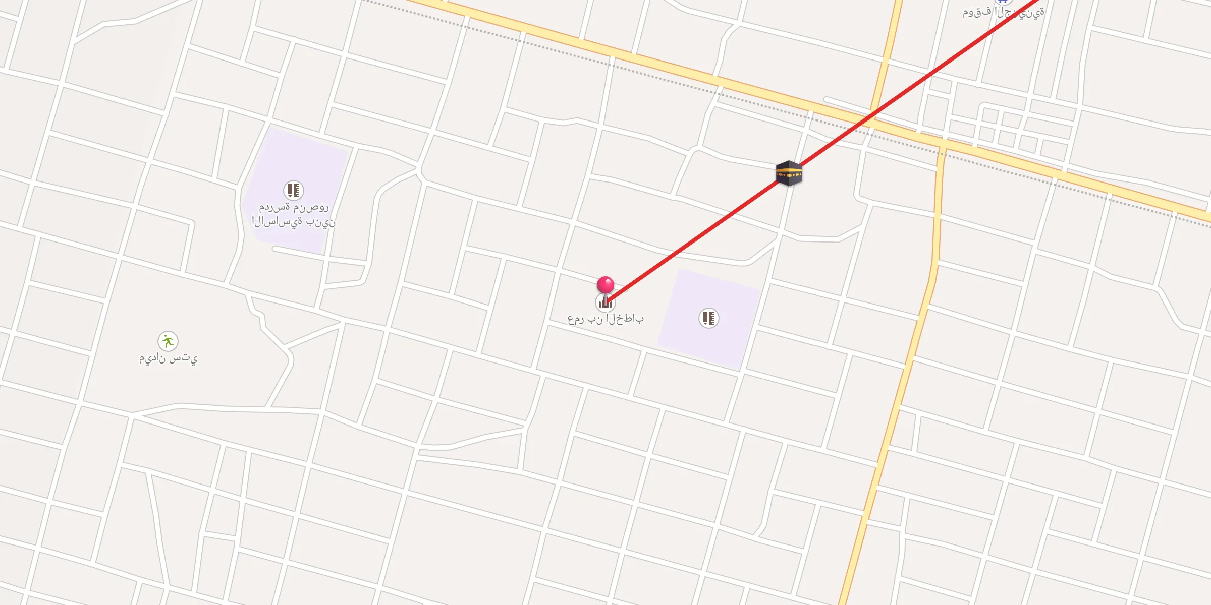 Carte de localisation : عمر بن الخطاب