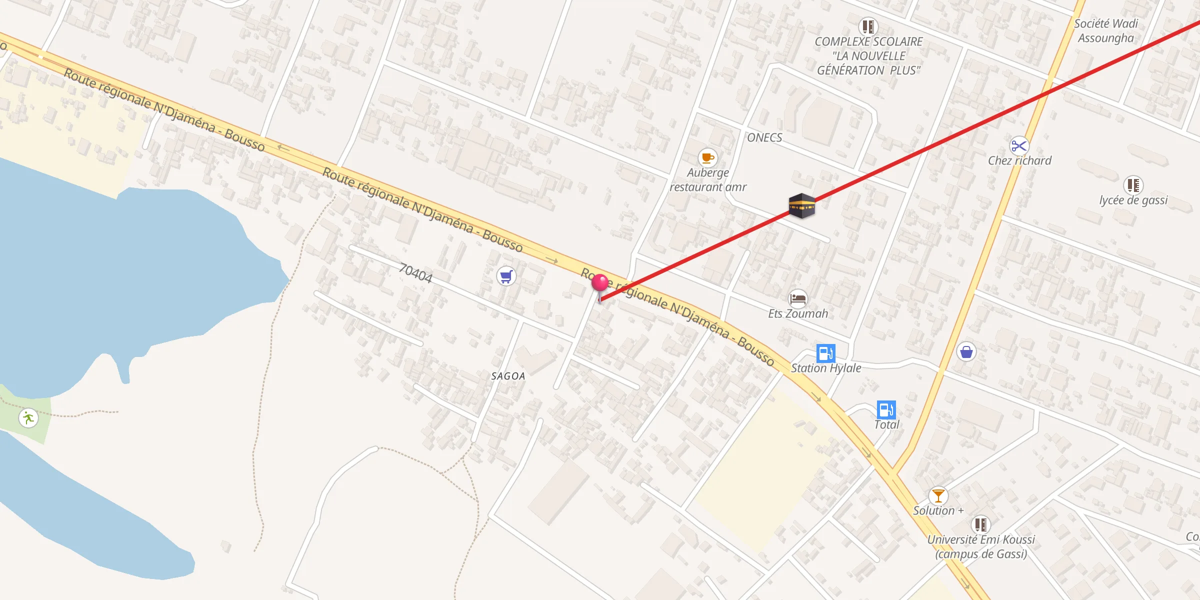 Carte de localisation : مسجد