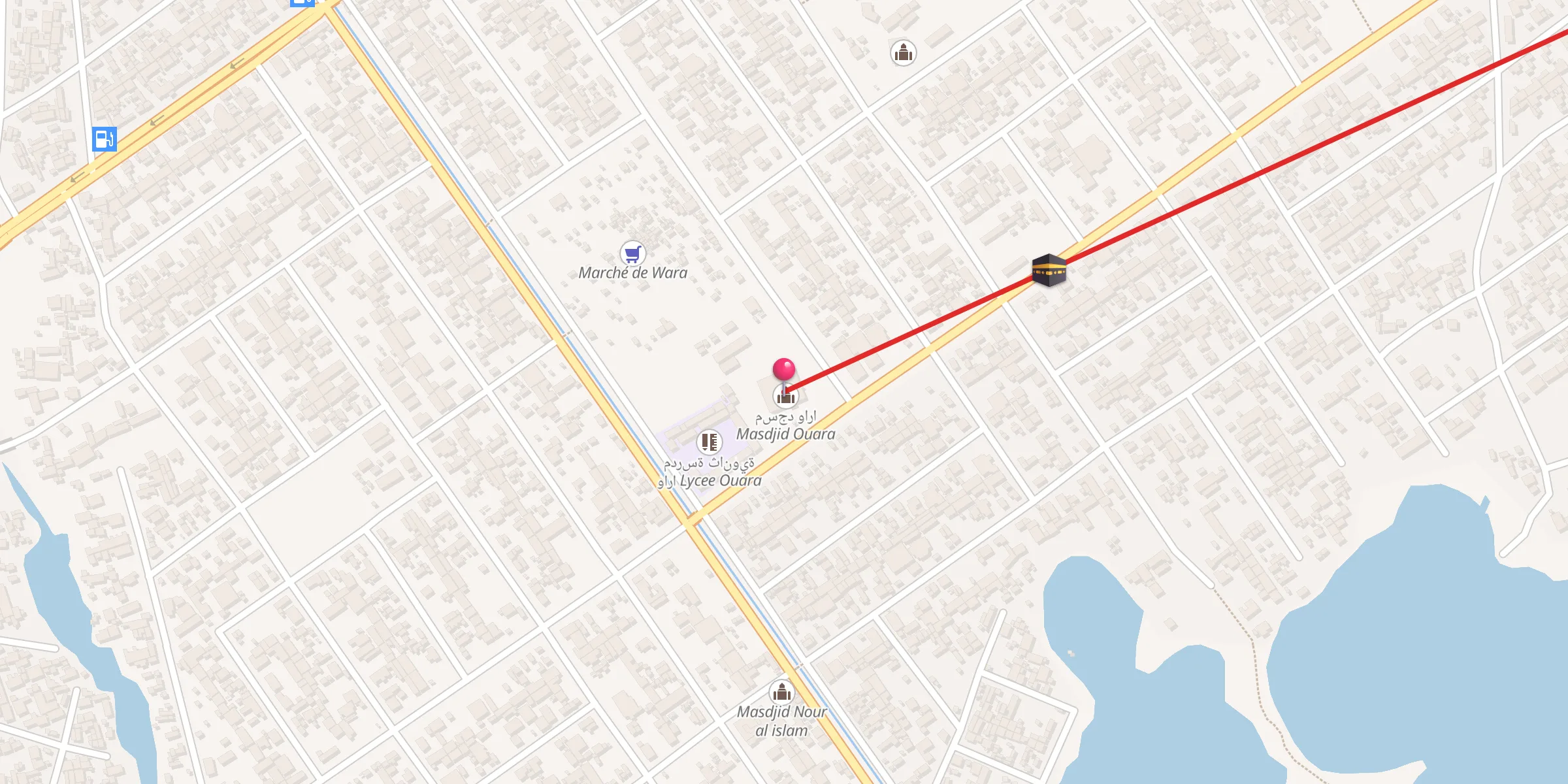 Carte de localisation : مسجد وارا Masdjid Ouara