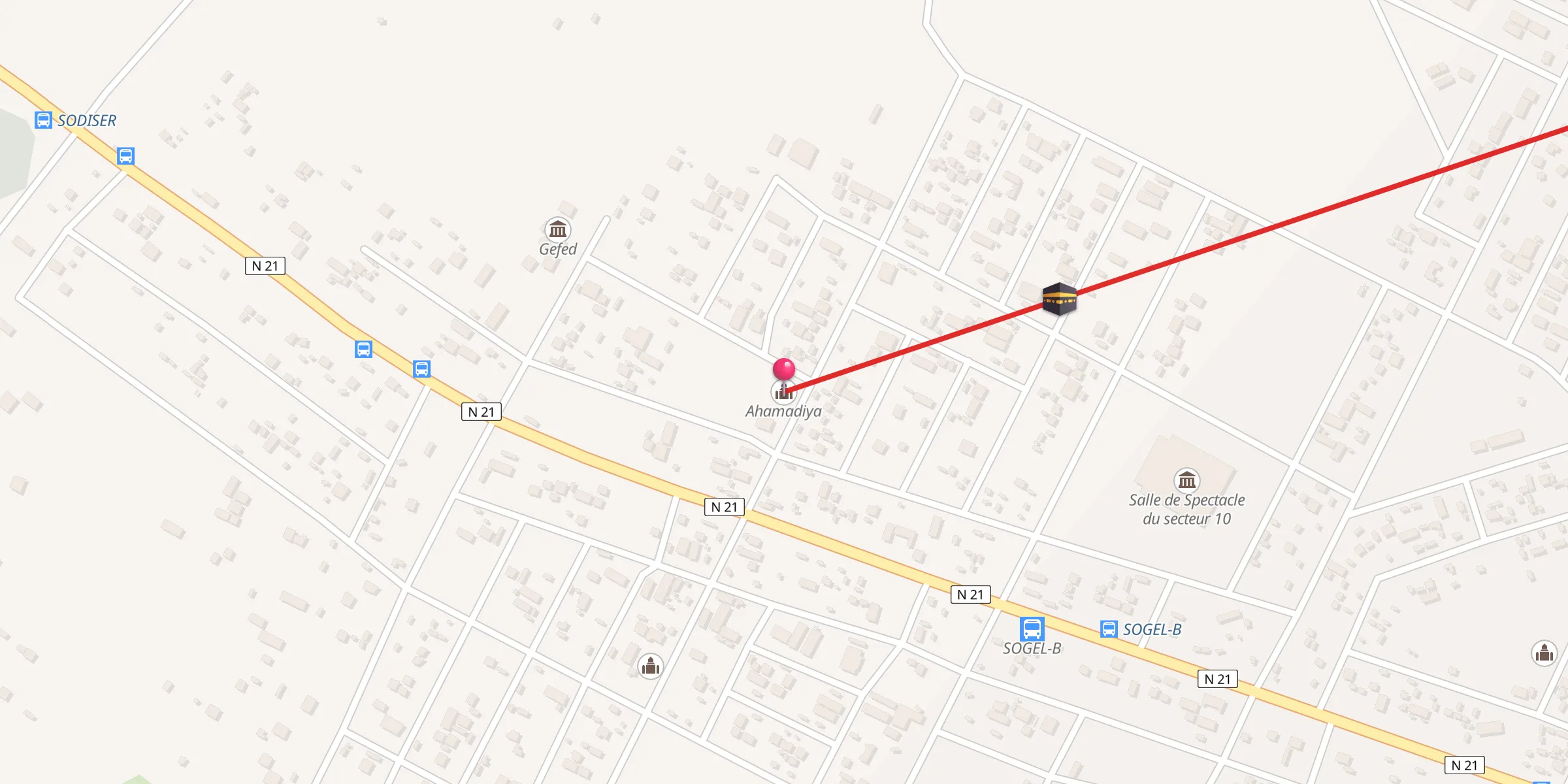 Carte de localisation : Ahamadiya