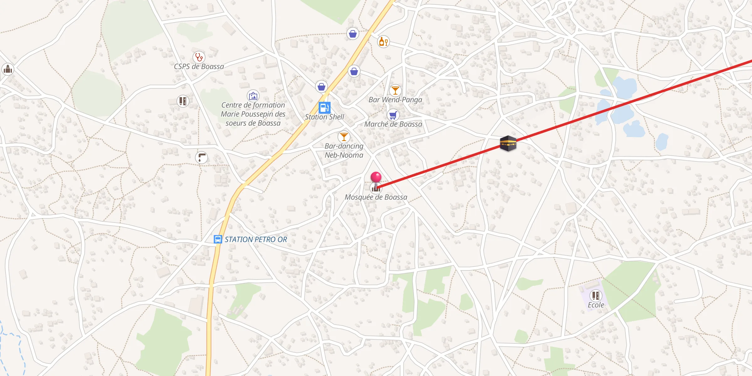 Carte de localisation : Mosquée de Boassa