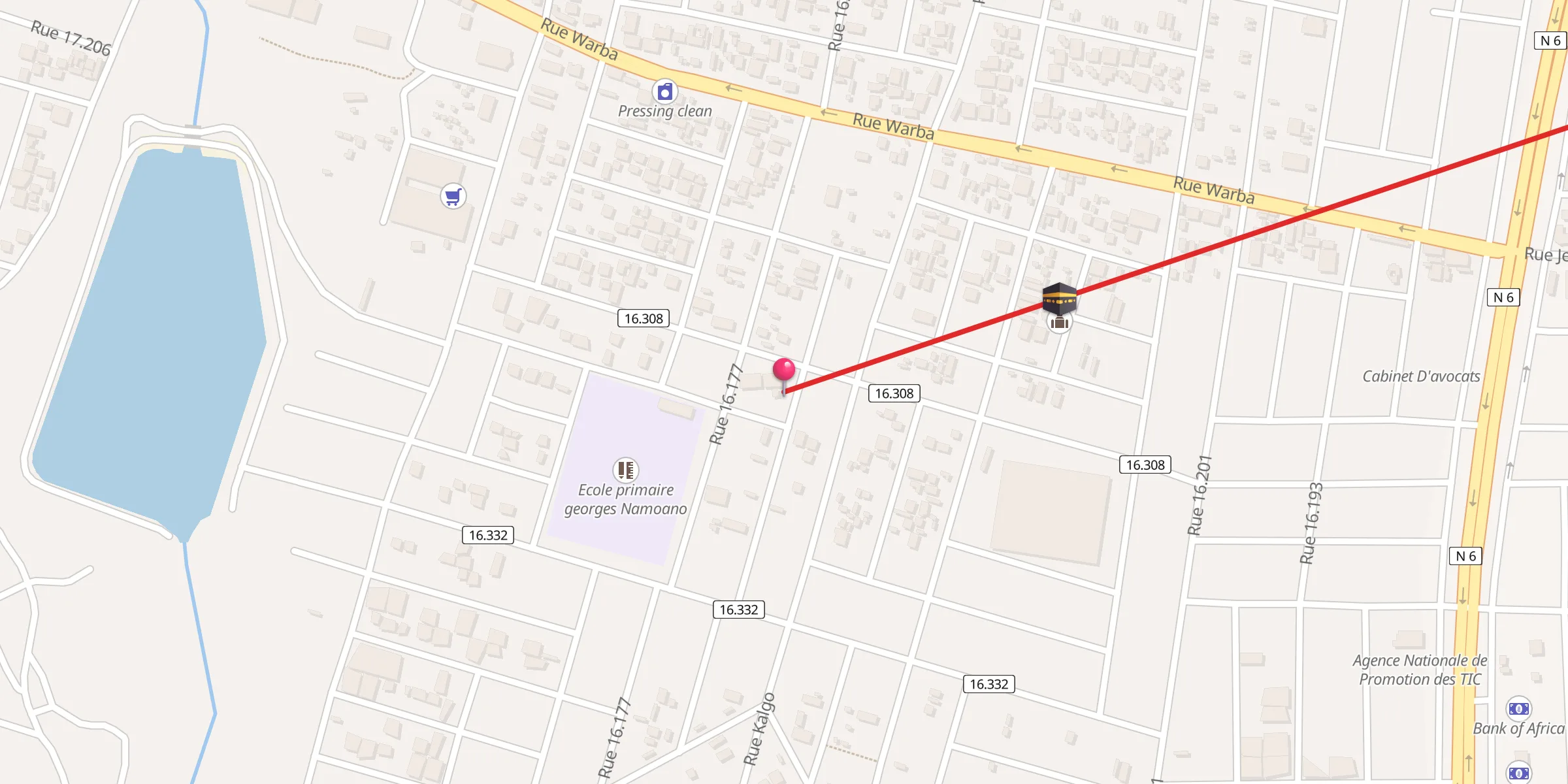 Carte de localisation : Sabilou-Rashade 6eme ARD
