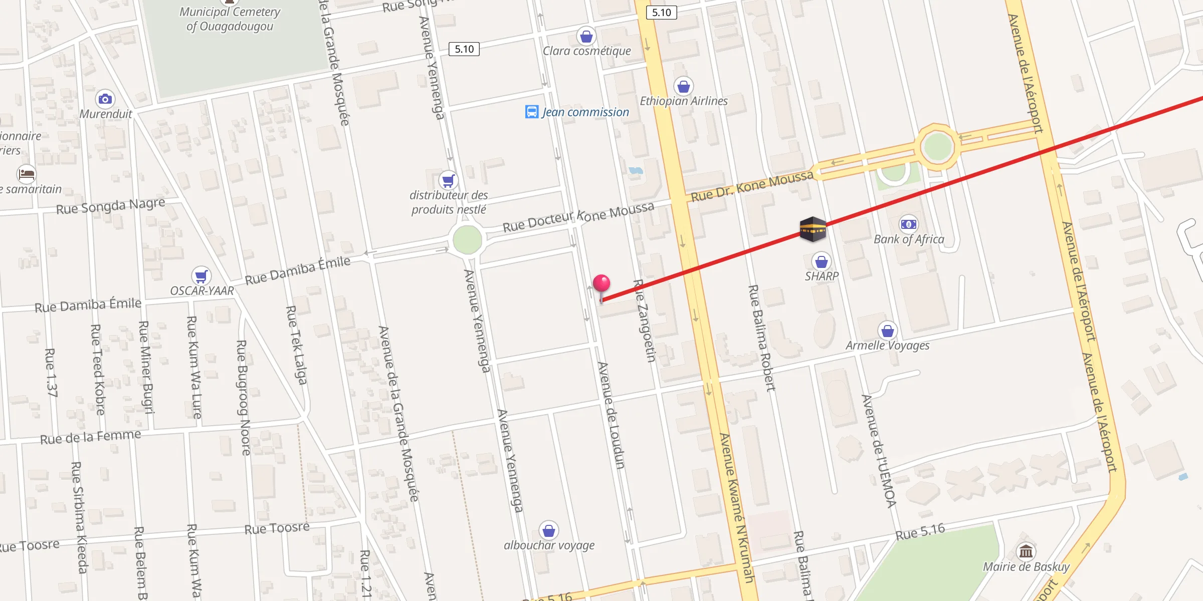 Carte de localisation : Mosquée