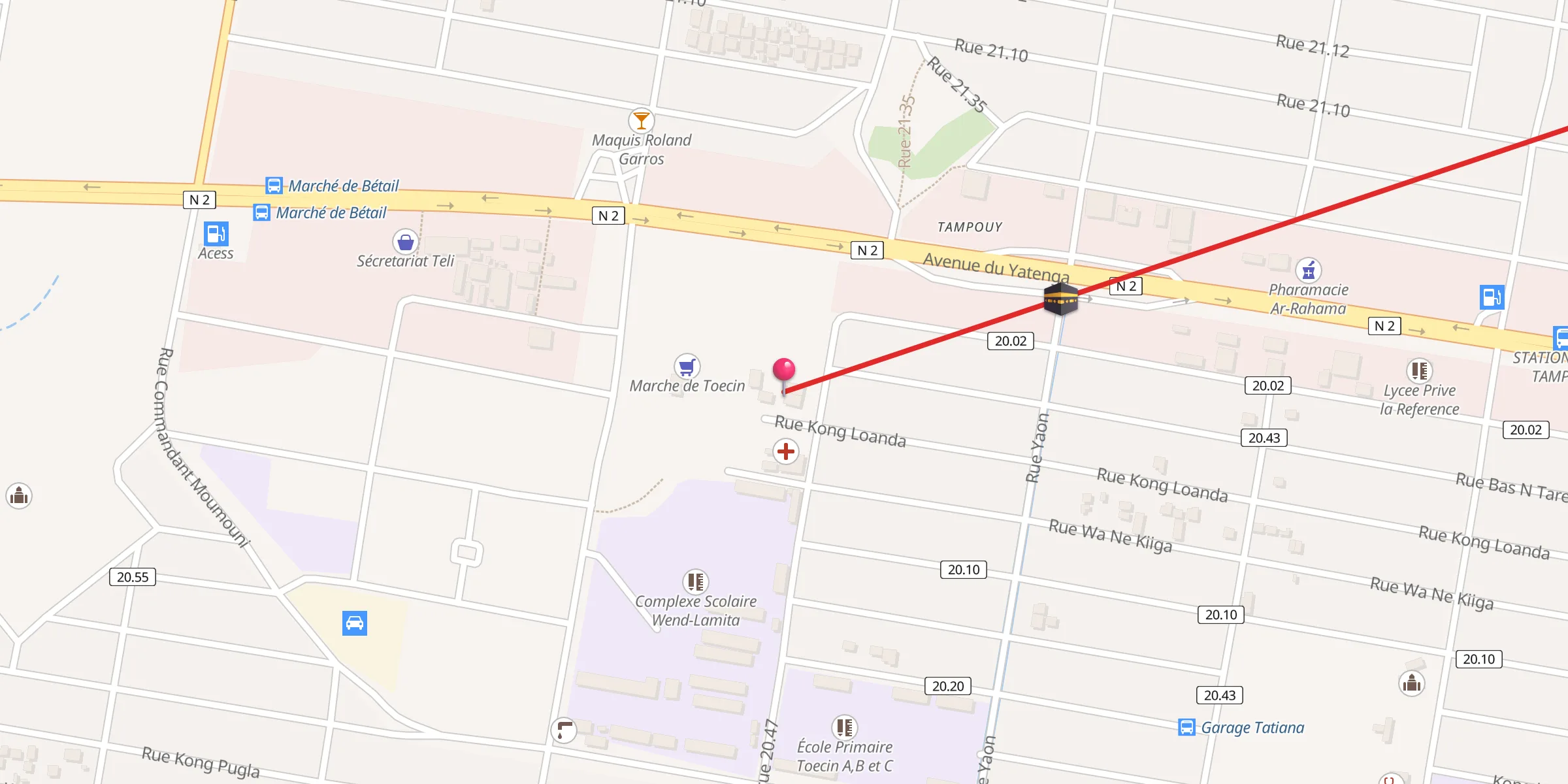 Carte de localisation : Mosquee de Toecin yaar