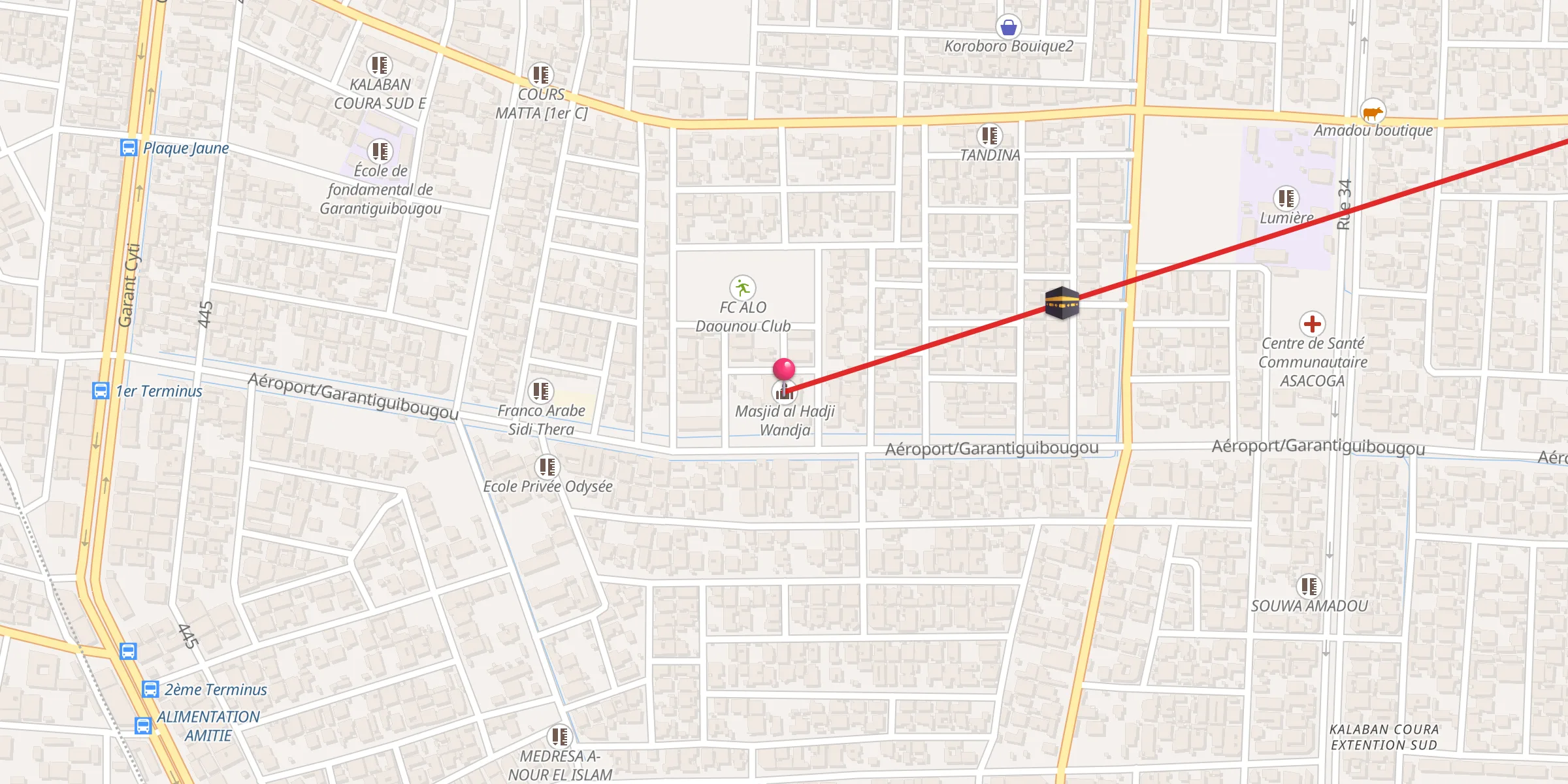 Carte de localisation : Masjid al Hadji Wandja