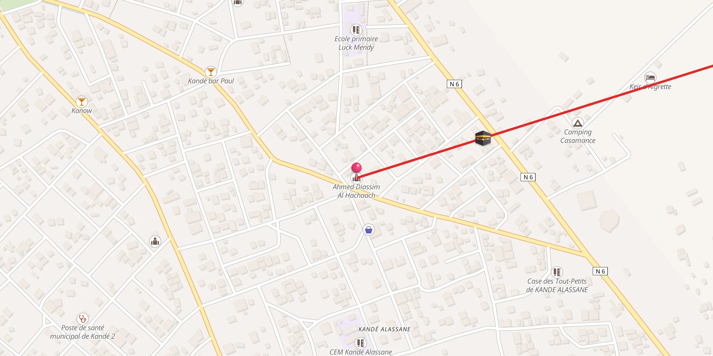 Carte de localisation : Ahmed Diassim Al Hachaach