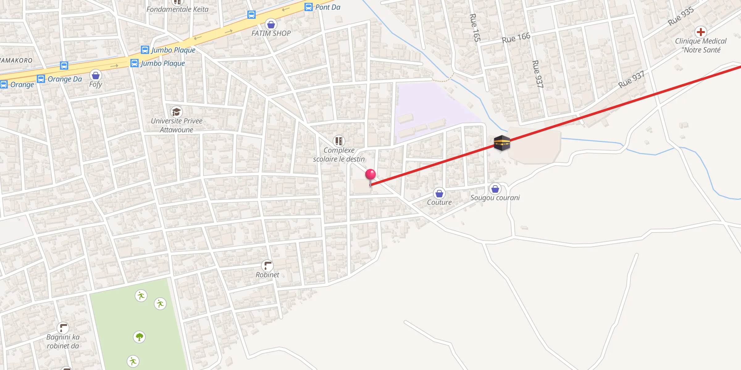 Carte de localisation : Mosquee
