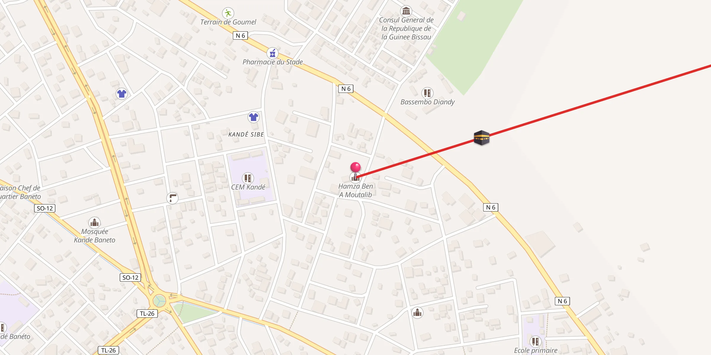 Carte de localisation : Hamza Ben A Moutalib