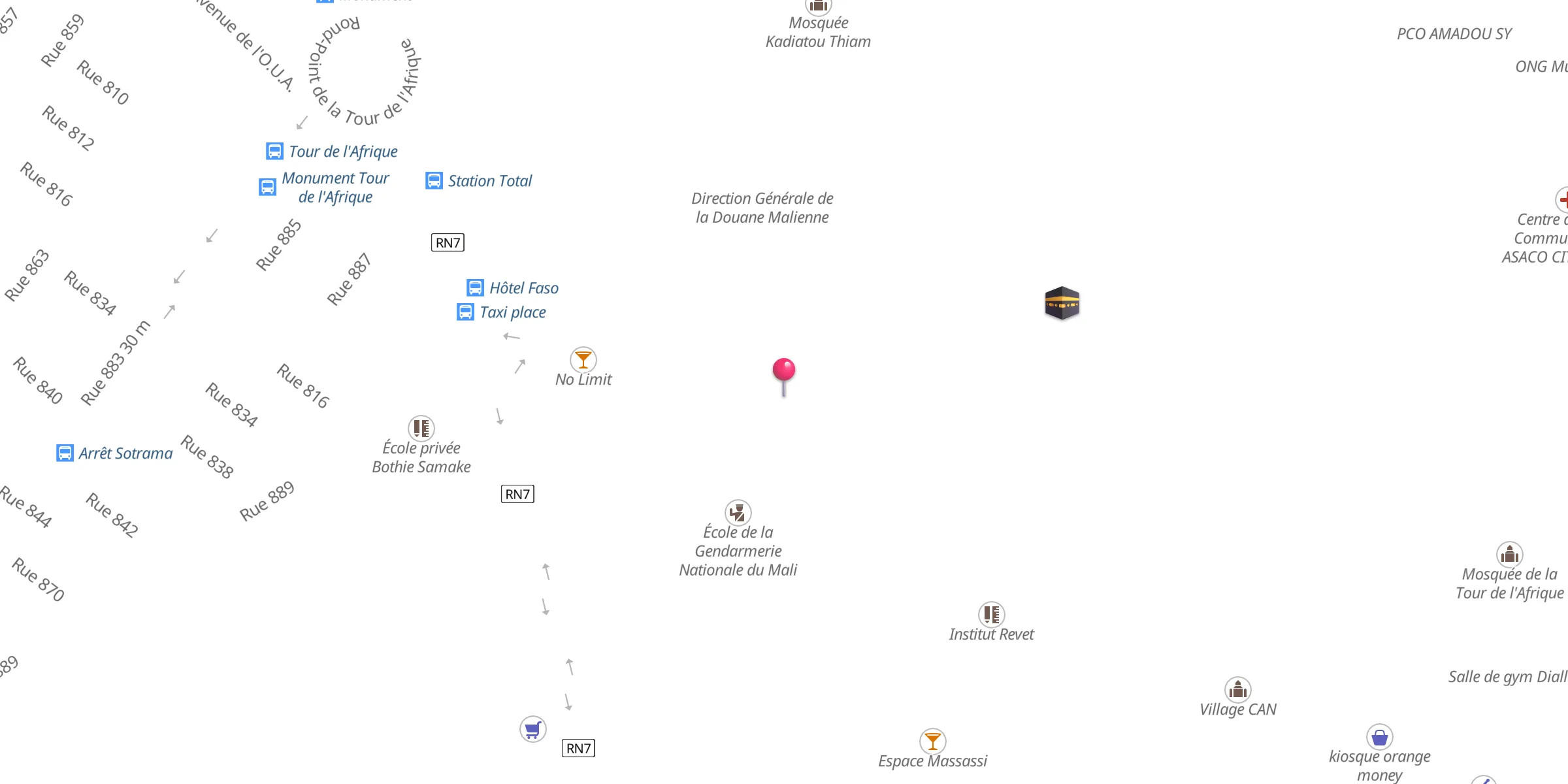 Carte de localisation : Grande Mosqué Attbougou