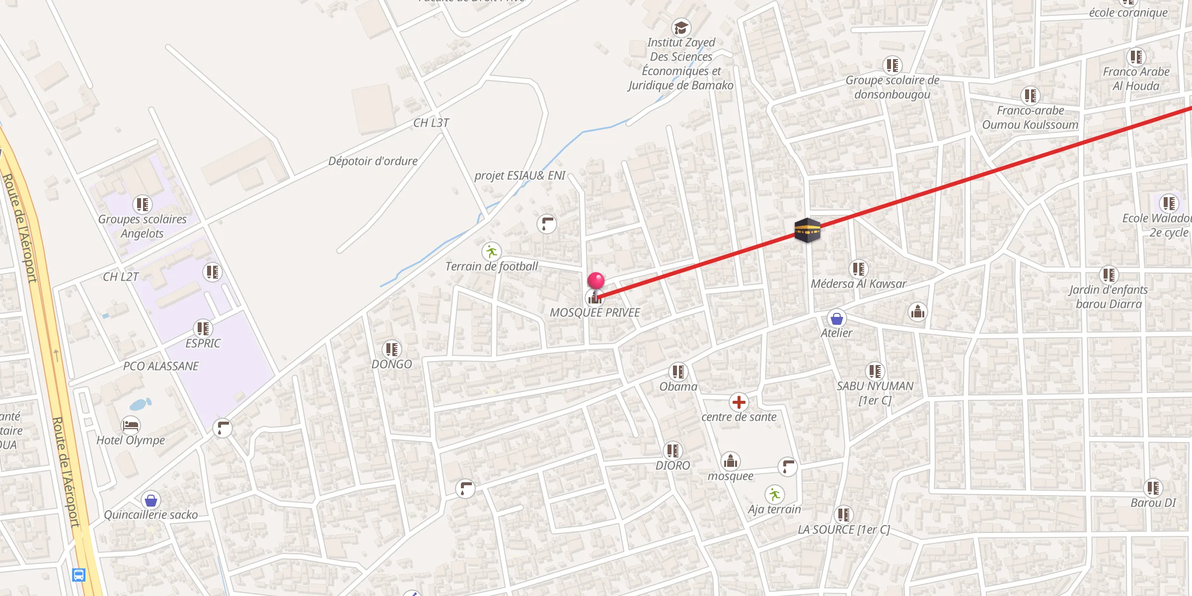Carte de localisation : MOSQUEE PRIVEE