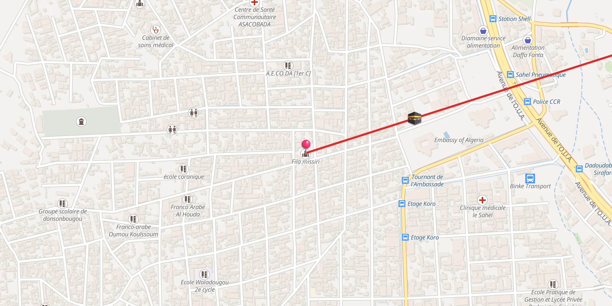Carte de localisation : Fila missiri