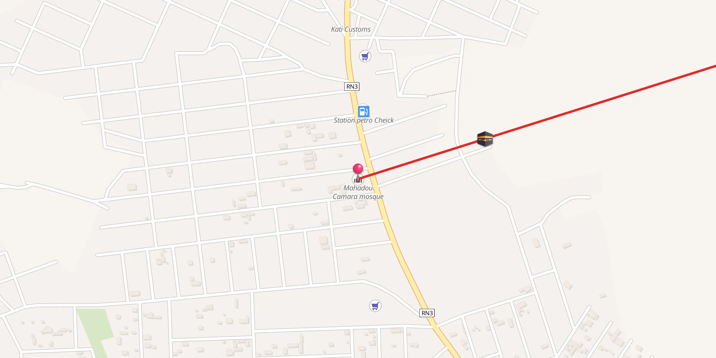 Carte de localisation : Mosquée Mahamadou Camara