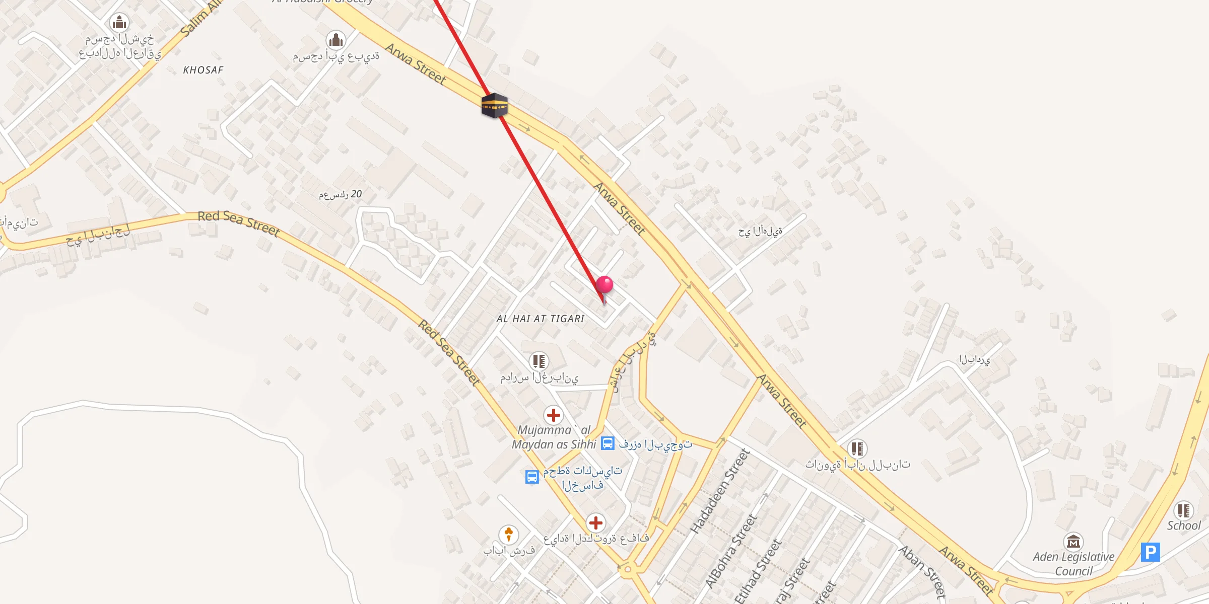 Carte de localisation : مسجد السكنية